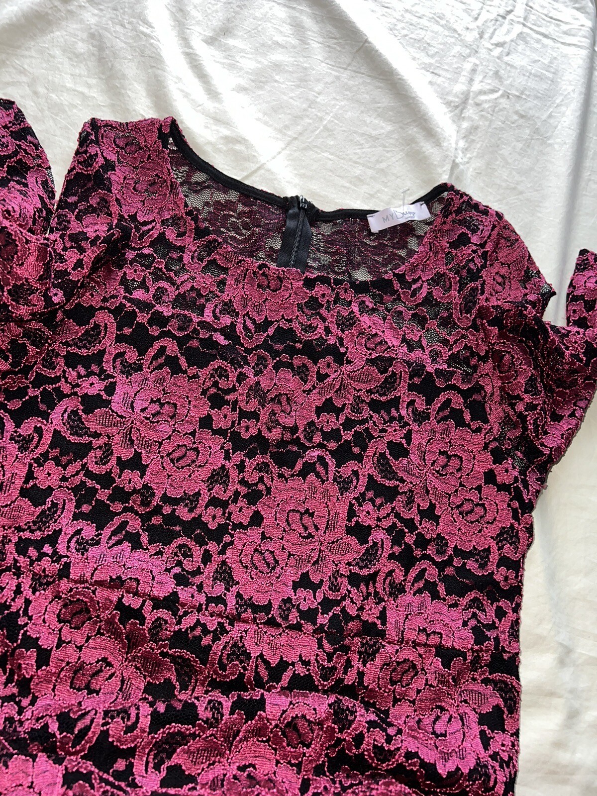 My Bump Size M Dress Lace 3/4 Sleeve Bodycon Poly Nylon Spandex 2500