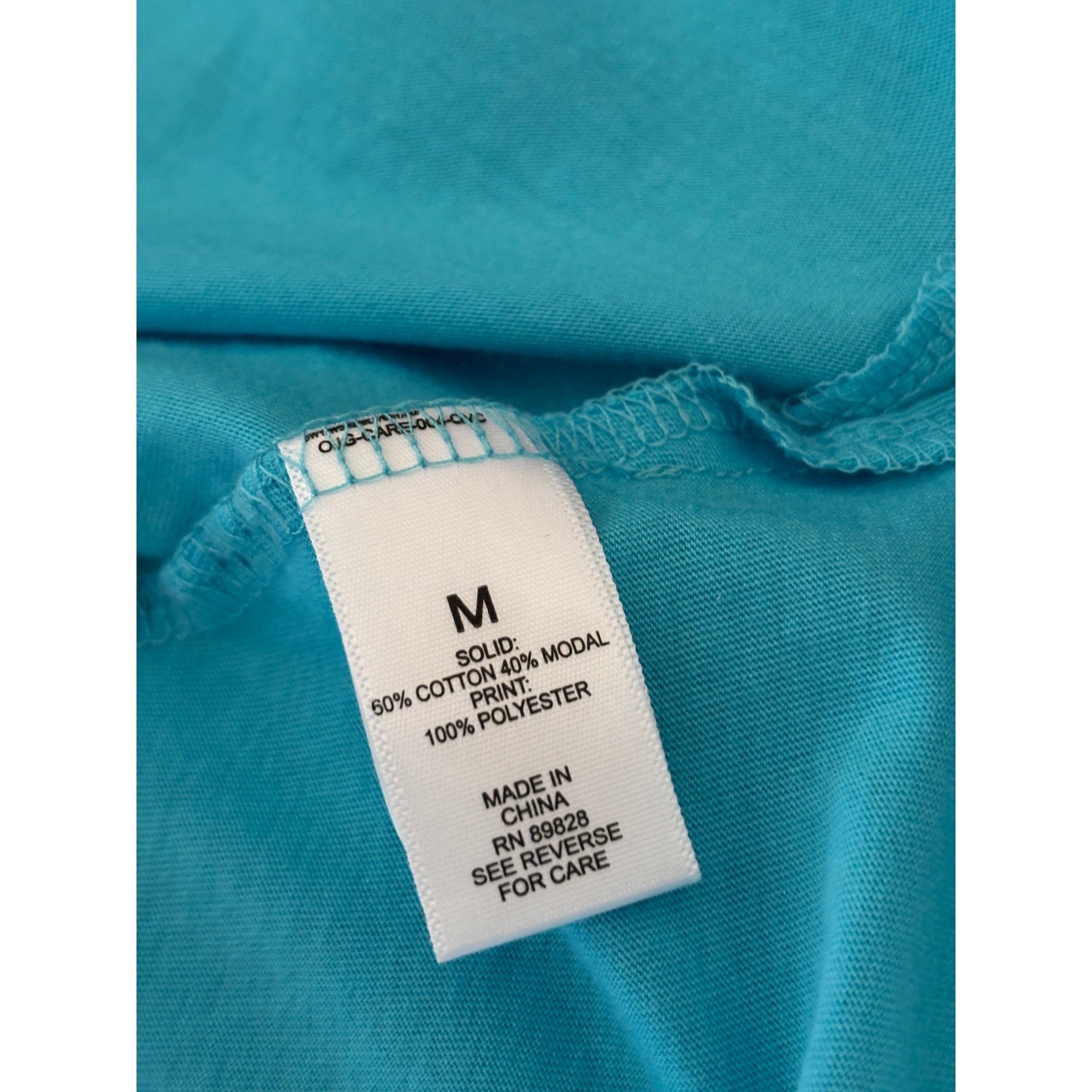 LOGO by Lori Goldstein Turquoise Watercolor Mixed Media Maxi Dress Sz M