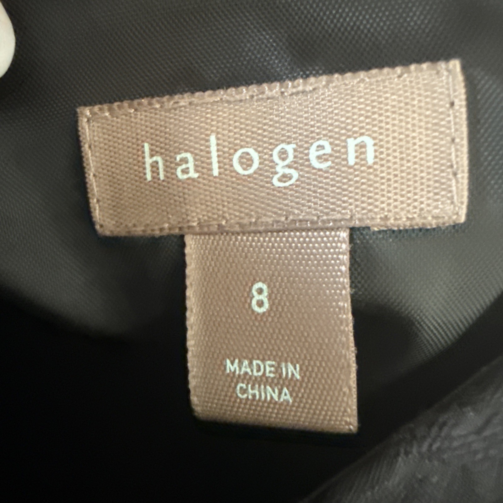 Halogen Strapless Fit & Flare Black Jacquard Dress Pockets 8 Little Black Dress