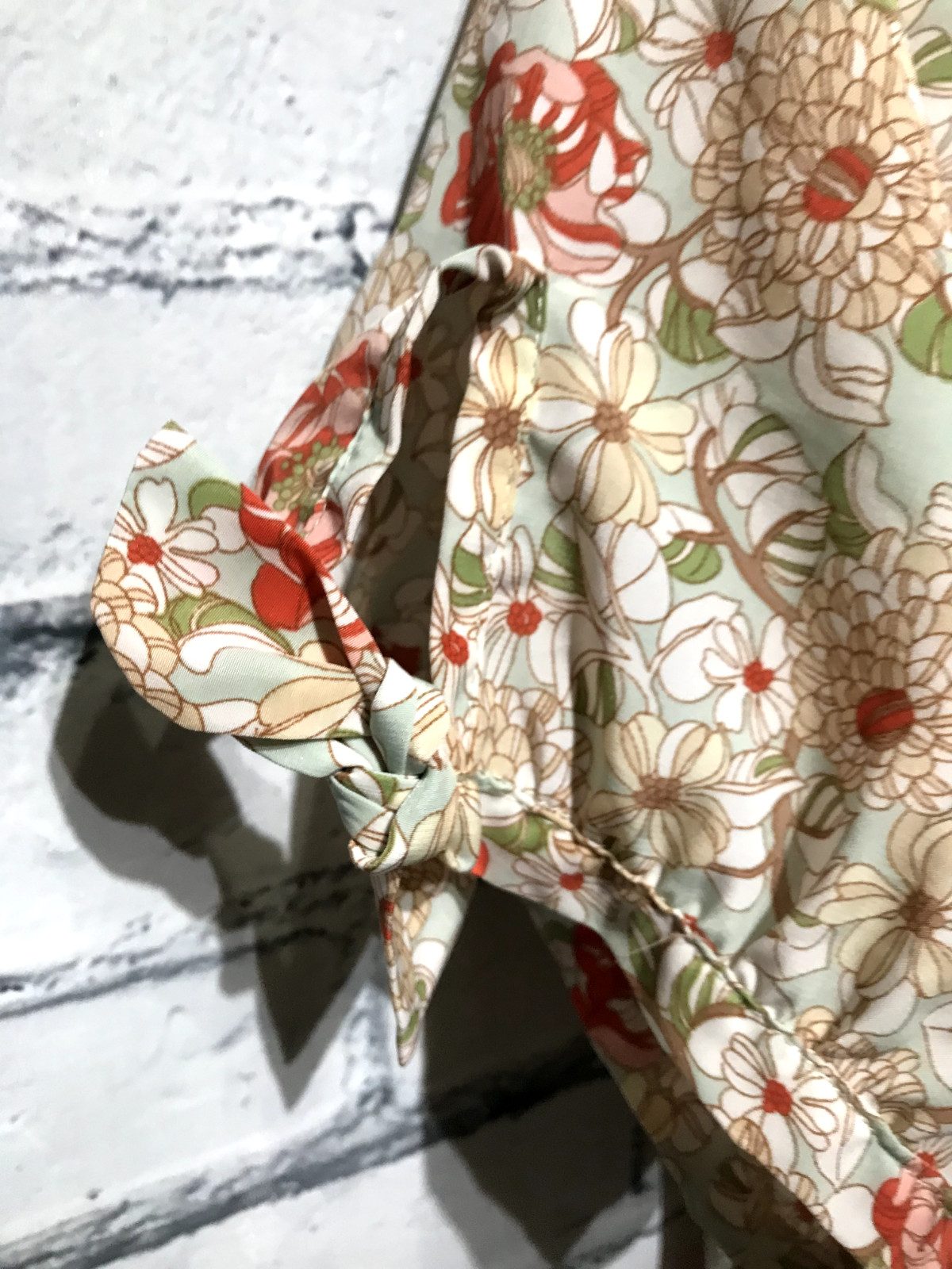 Downest, Women M, Beige Floral Short Sleeve Non-Stretch Cottagecore Dress