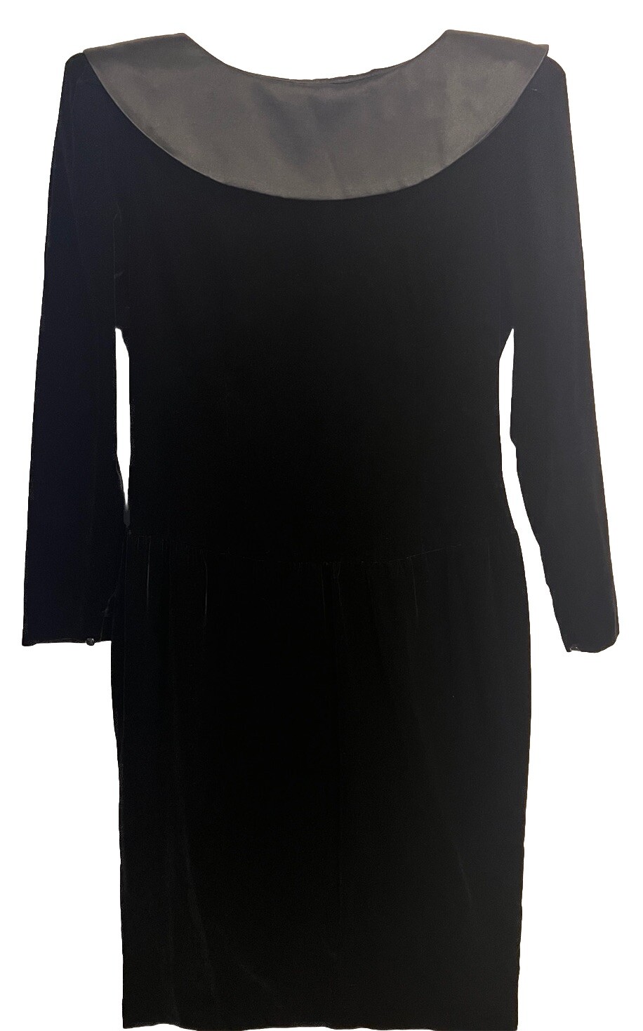 Vintage 90s Ann Taylor Black Velvet Dress Holiday New Years Eve Elegant Sz 10