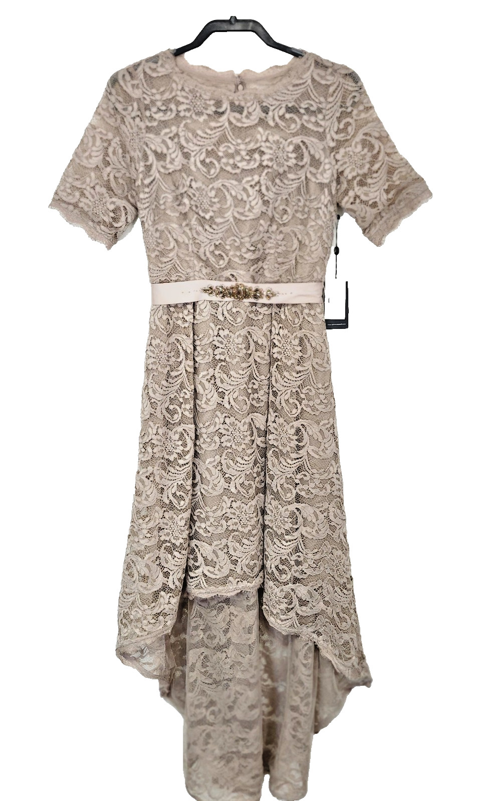 Adrianna Papell High Low Dress Gown Bronze Sz 6 Wedding Mother Bride Maid