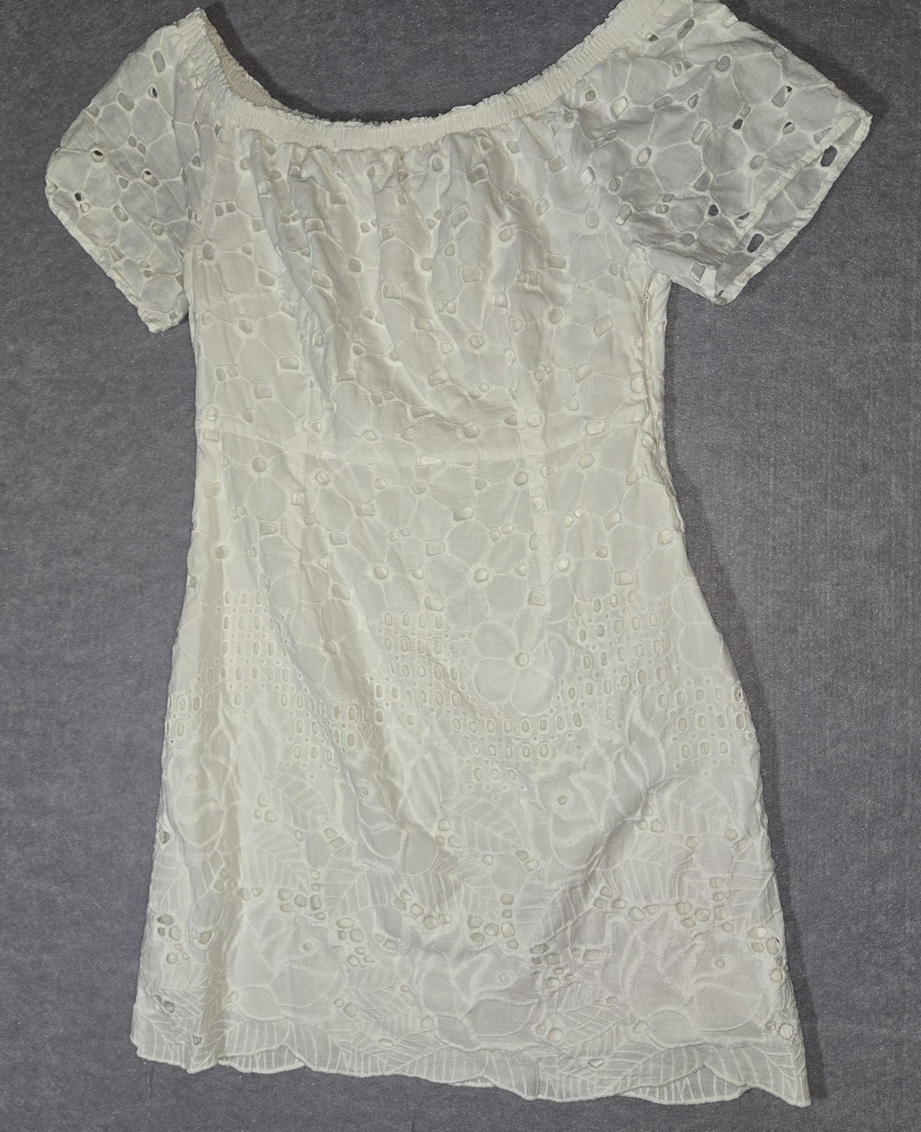 Miss Kelly 1999 White Eyelet Dress Short Sleeve Sm/med?