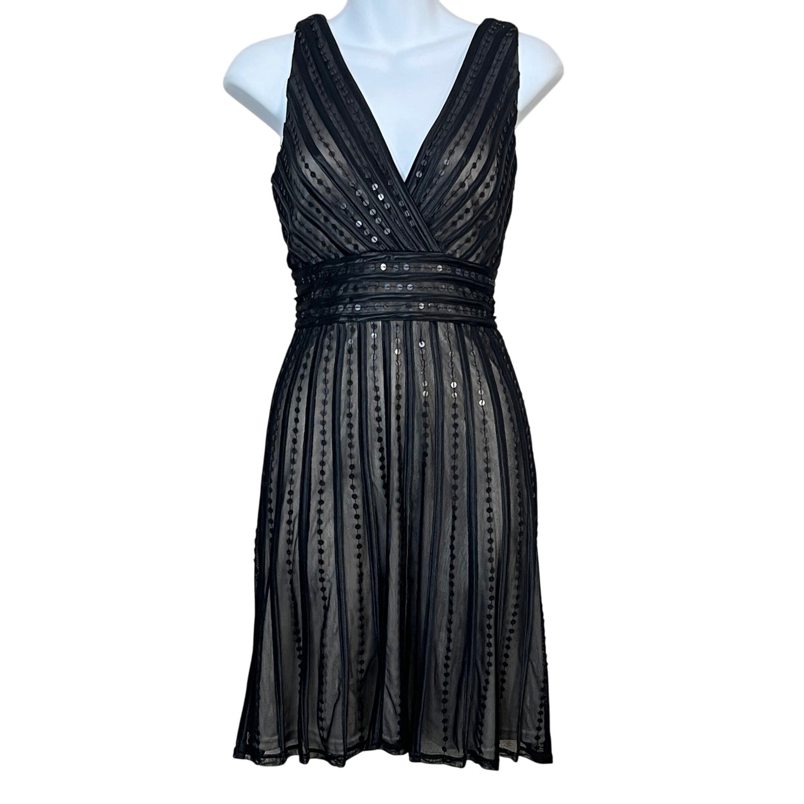 Decode 1.8 Black Sequin Sleeveless Party Event Dress Women’s Size 8