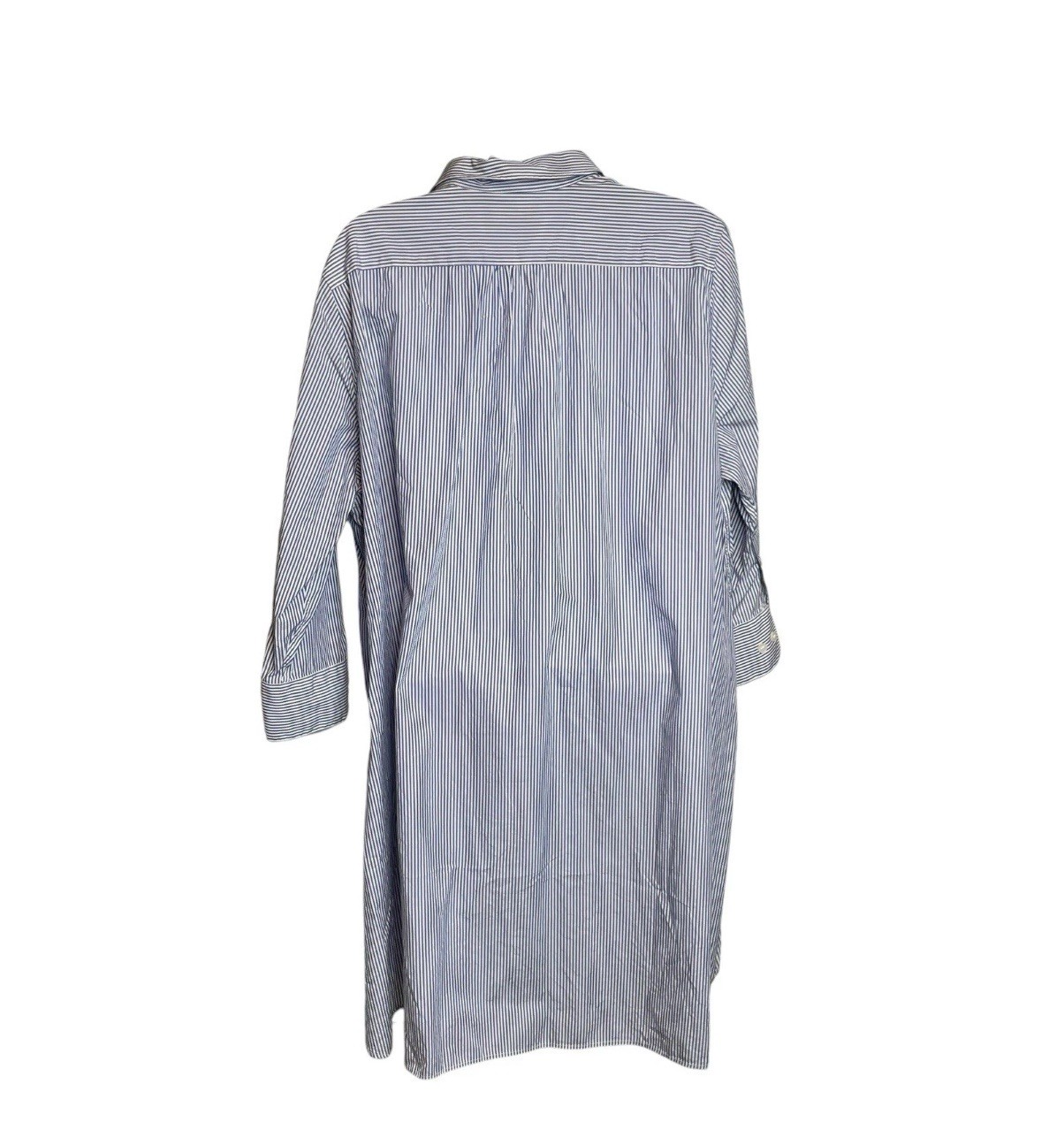 Filippa K Women’s Y2K Blue Button Up Tunic Shirt Dress Size L Oversized New Wave