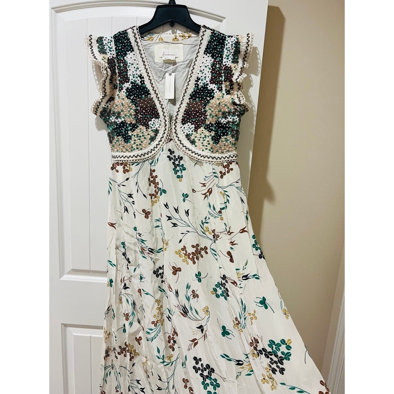 NWT❤️Anthro V-Neck Maxi Dress sz10