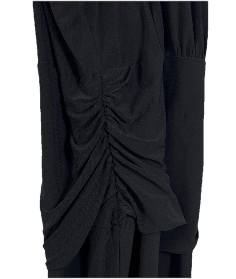 Nine West Black Midi Dress 12P Sleeveless Slinky Wrinkle Resistant Travel Ready