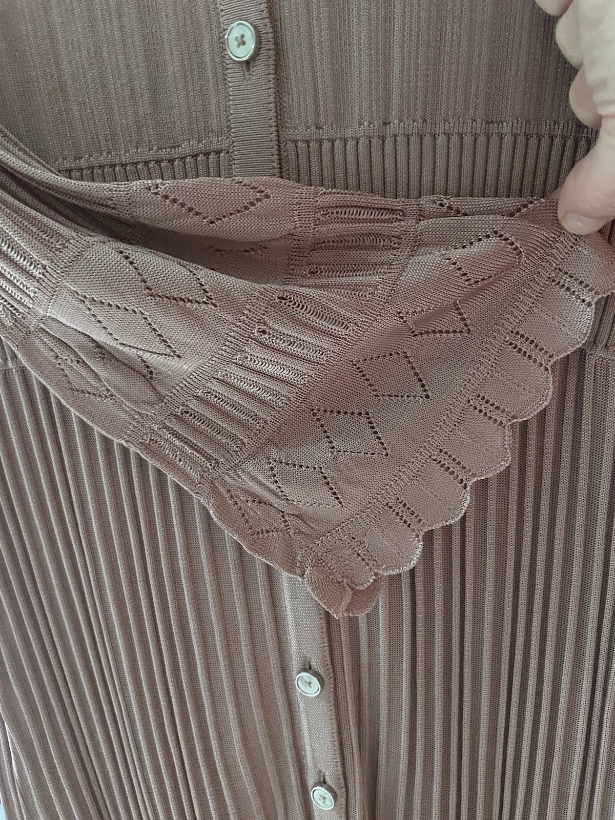 NWT WHBM Sz SP 4,6,8 Button Front Sweater Dress Scalloped Hem Orig Price $180