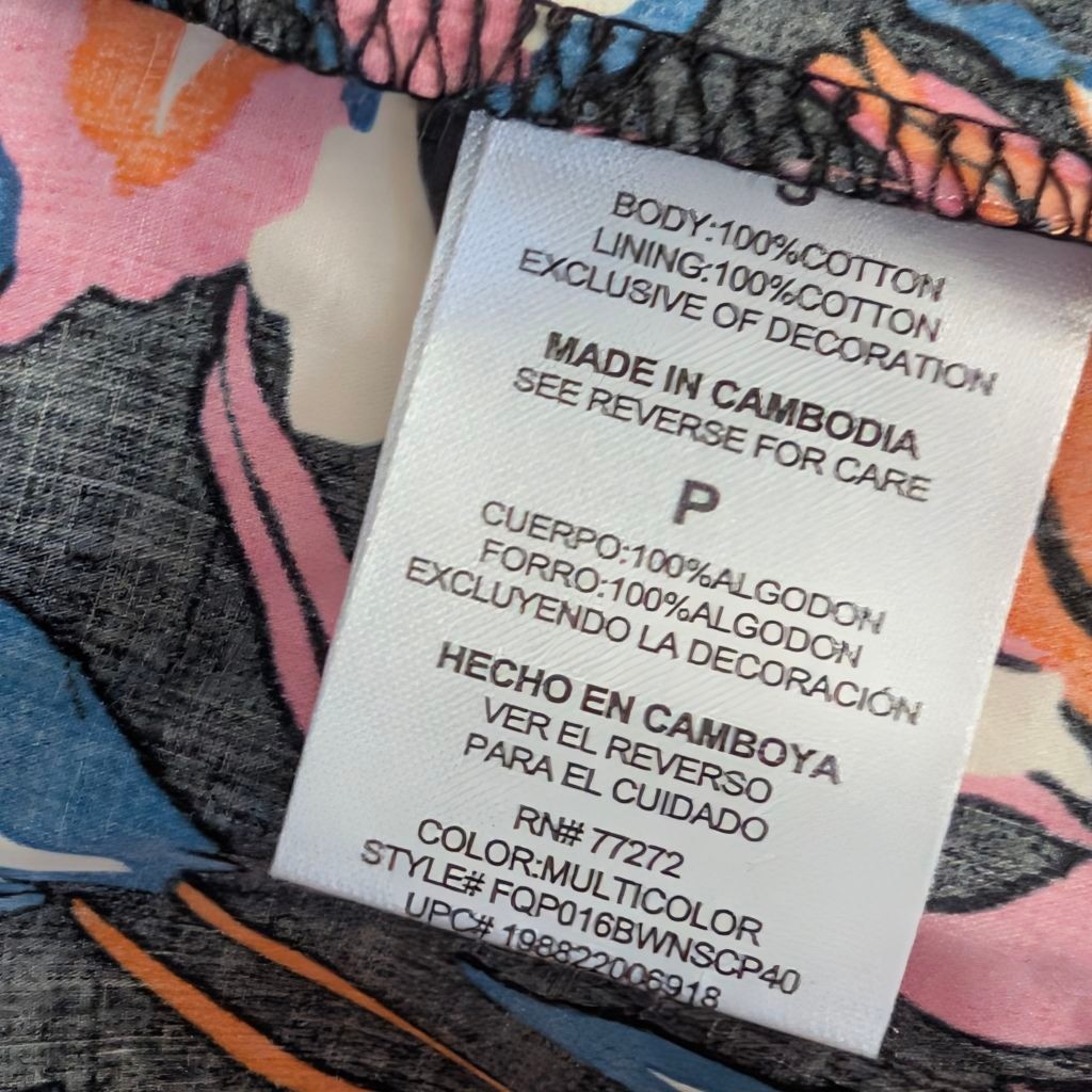 French Connection Twist Front Black Multicolor Floral Maxi Dress – Small – New