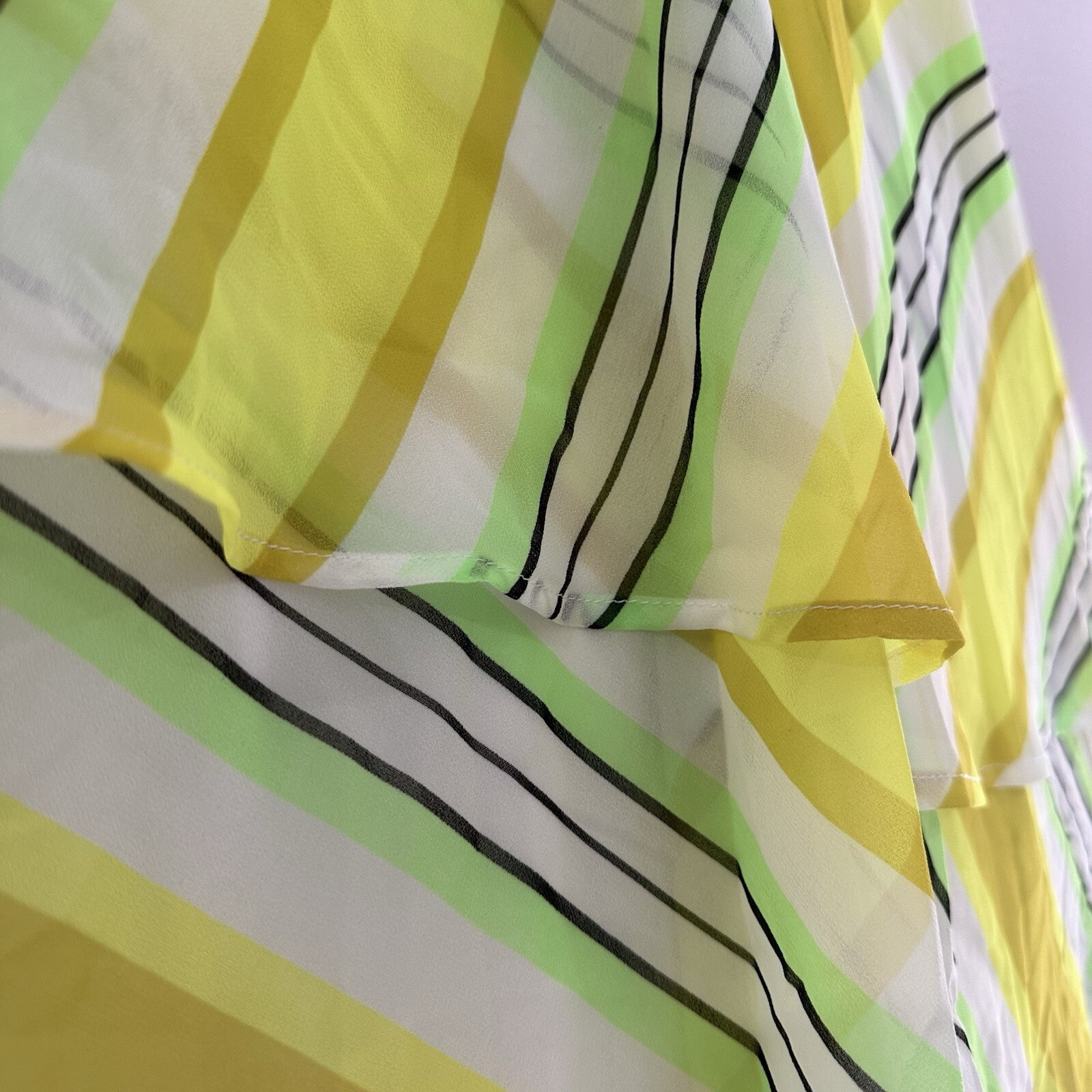 Christopher John Rogers Target Striped Sleeveless Dress Yellow/Green SZ 0 NWT