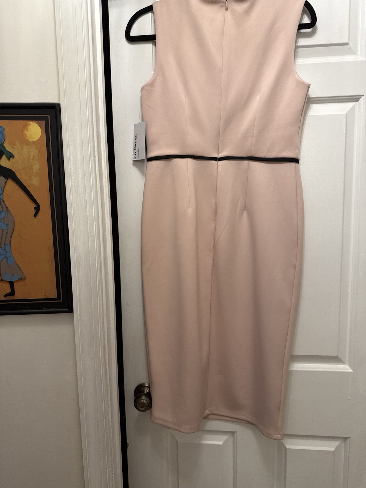 Designer Dress NWT Sz 6 Side Buttons Round Neck Reduced