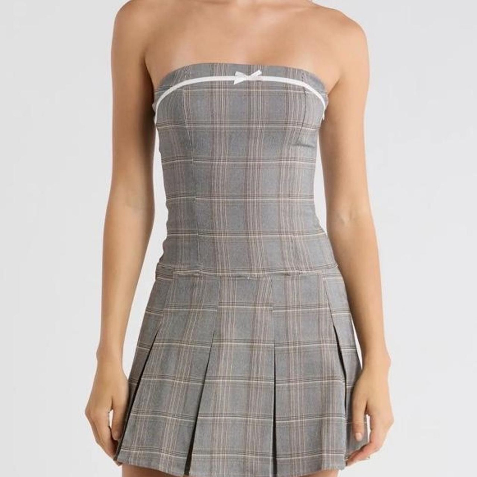 Madden Girl Women’s Pleated Gray Dress Size M