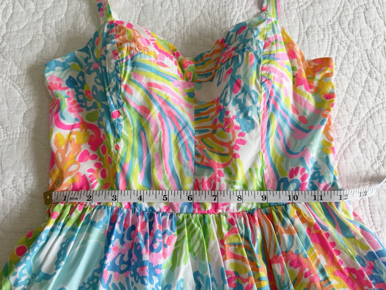 Lilly Pulitzer Ardleigh Lovers Coral Size 0 XS Bright Multicolor Floral Neon EUC