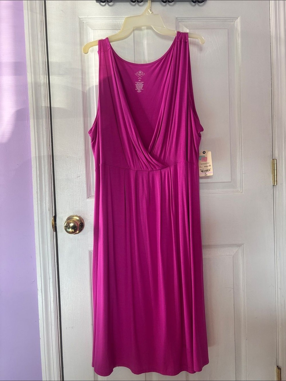 St. John’s Bay Sleeveless Midi Dress in Fuchsia
