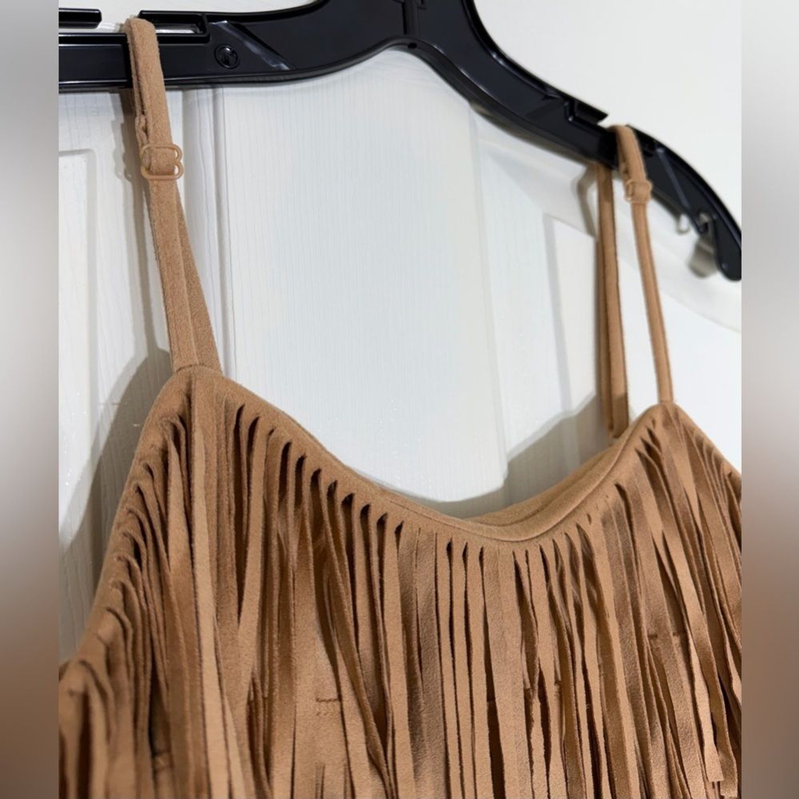 NWT Trixxi Faux Suede Fringe Mini Dress Western Boho Festival Sz M
