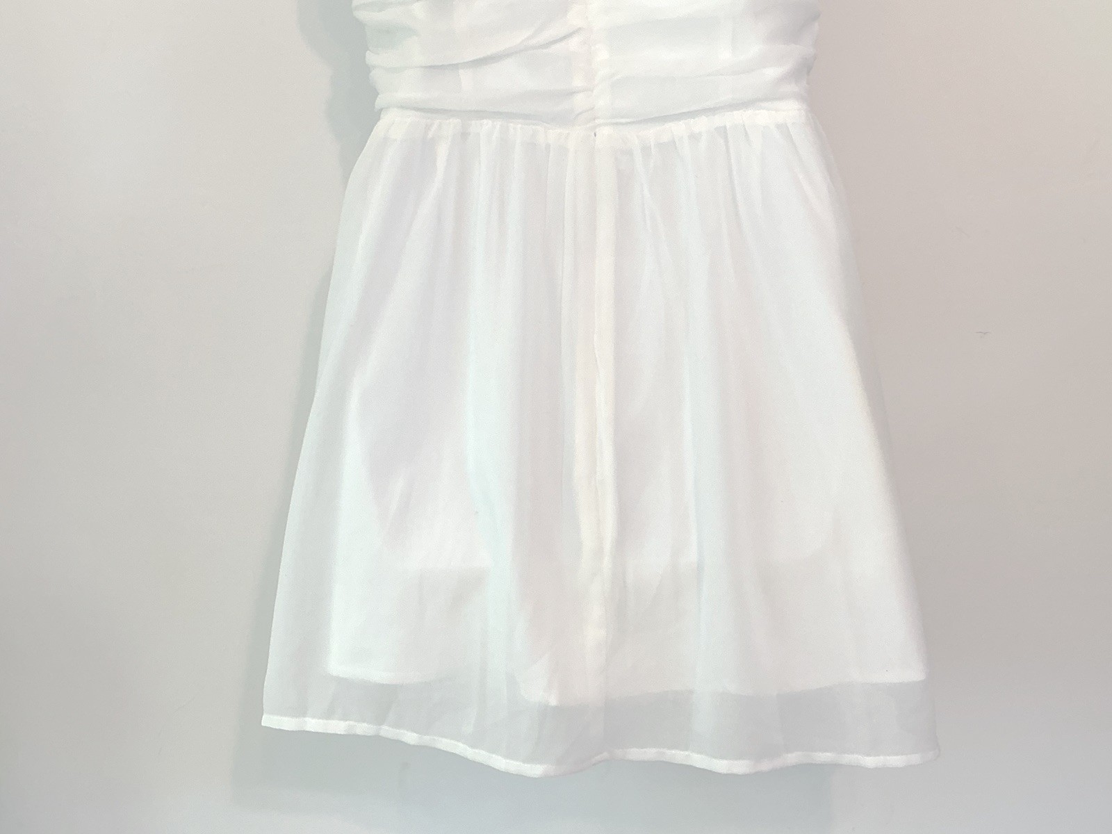 Princess Polly So Sweet White Mini Dress Chiffon Flutter Sleeve 8 Coquette Party