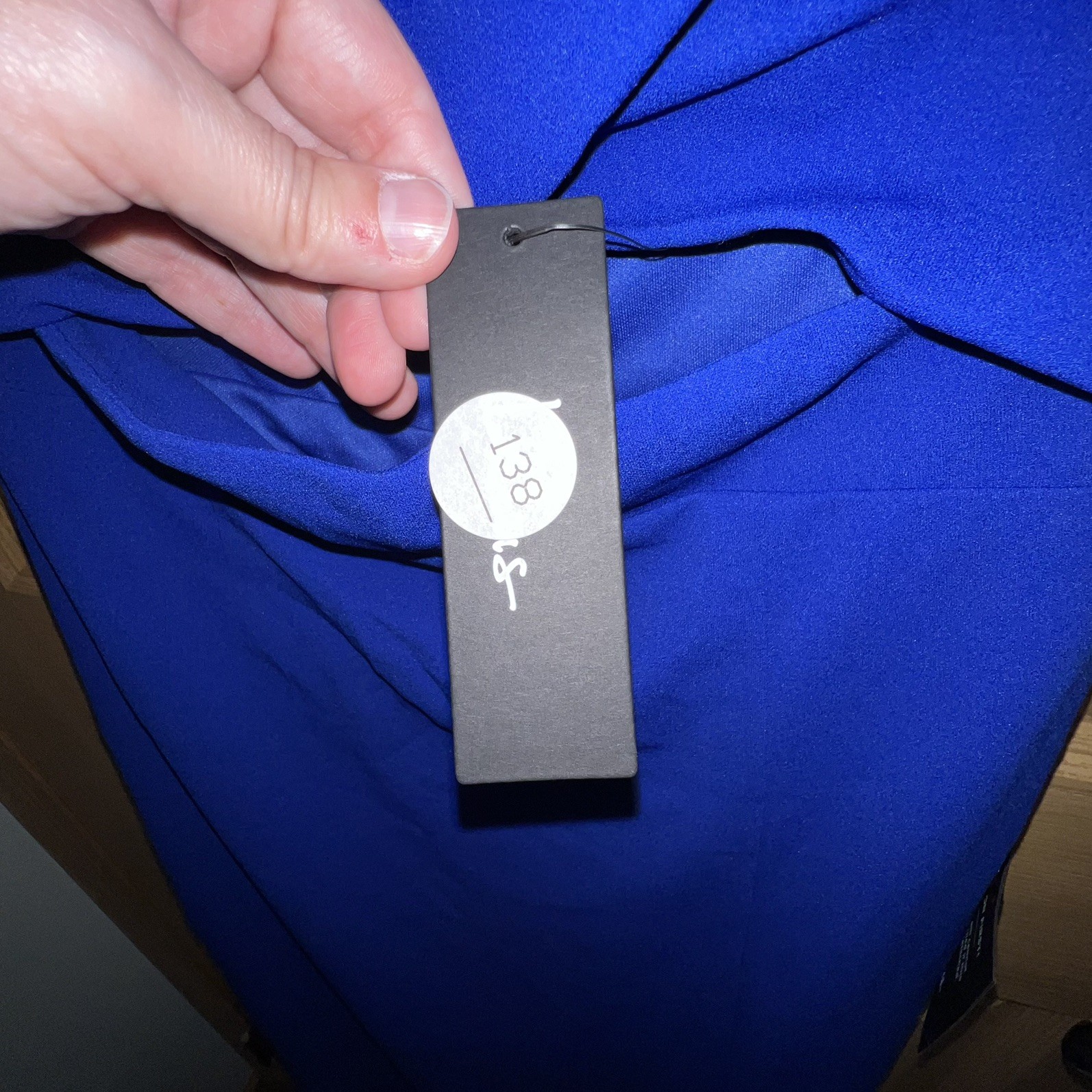 Lulus Extravagant Persona Blue Strapless Cutout Column Maxi Dress Medium NWT