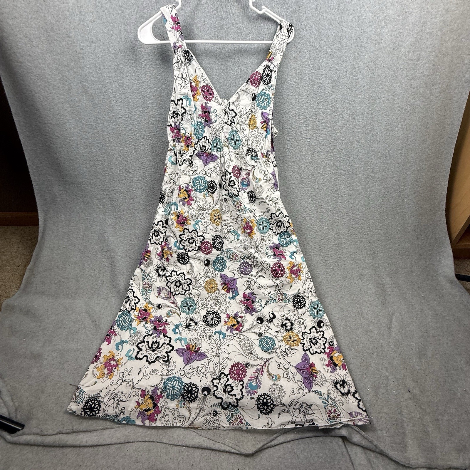 Metrostyle Dress Woman’s 14 White Cotton Design