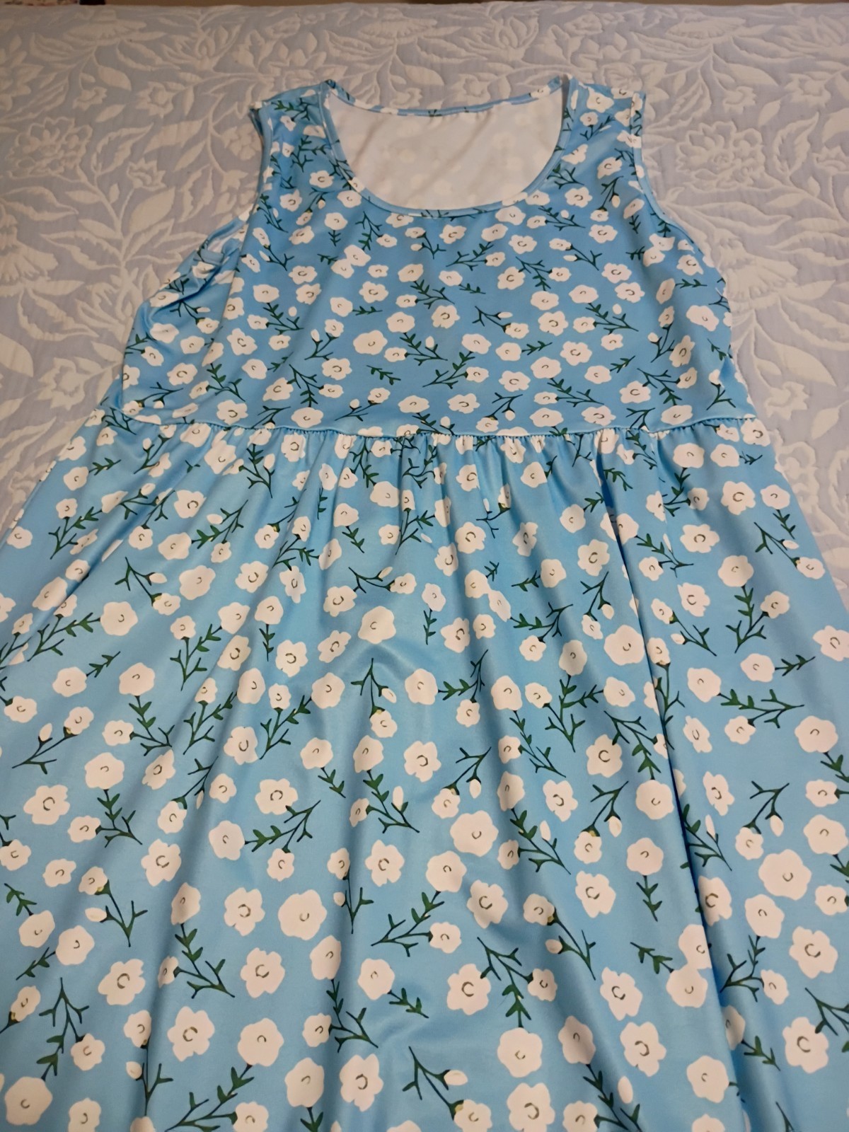 Size XXL Blue Floral Sundress
