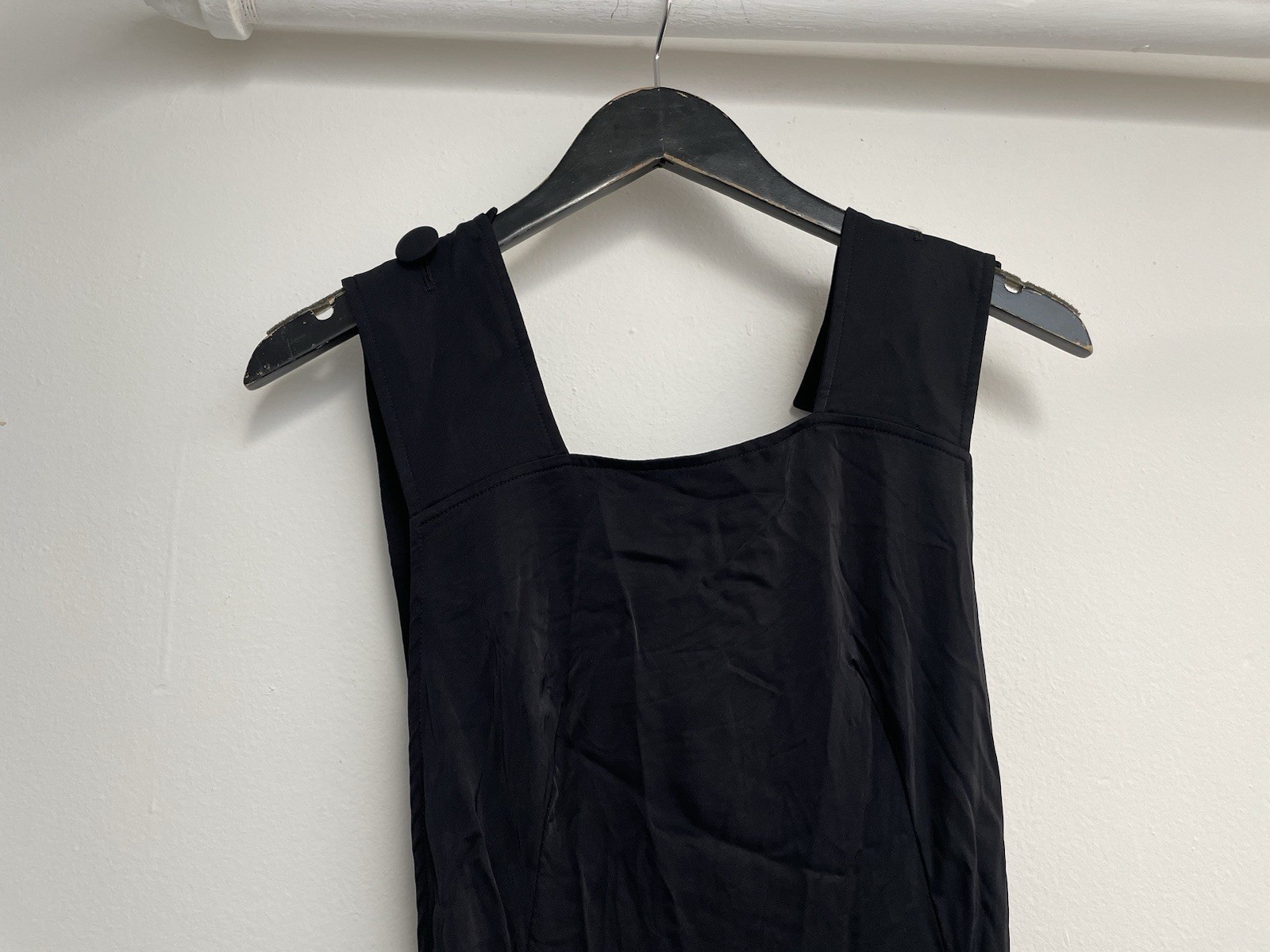 CO Collections Maxi Daisy Asymmetric Slit Front Button Strap Jumper Dress Small