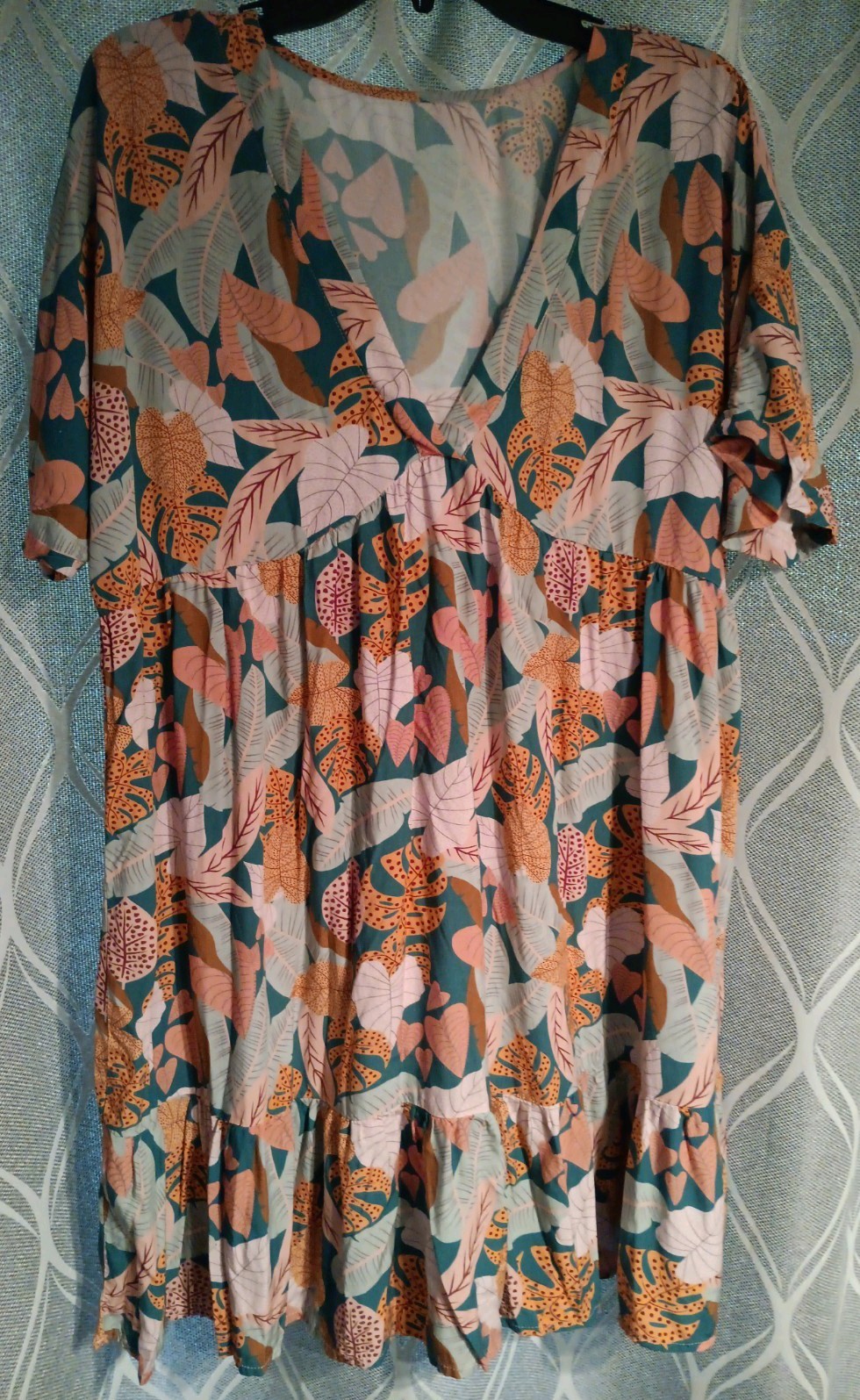 Women’s Cupshe Soft Tropics Short Sleeve Mini Dress Size Large