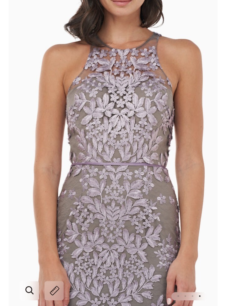 JS COLLECTION Womens Violet Sleeveless Halter Full-Length Evening Sheath Dress 4