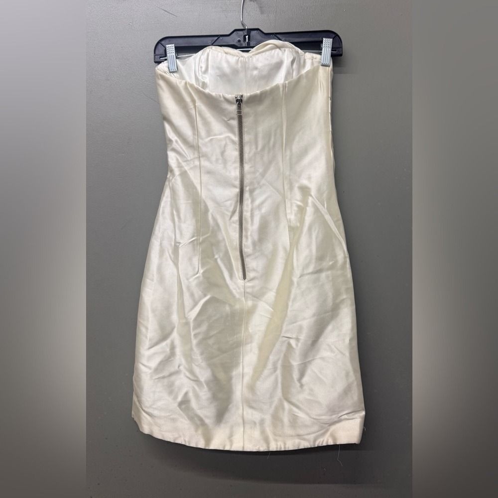 NWT Marcelo Quadros Bridal Ivory Mini Dress Strapless size 36