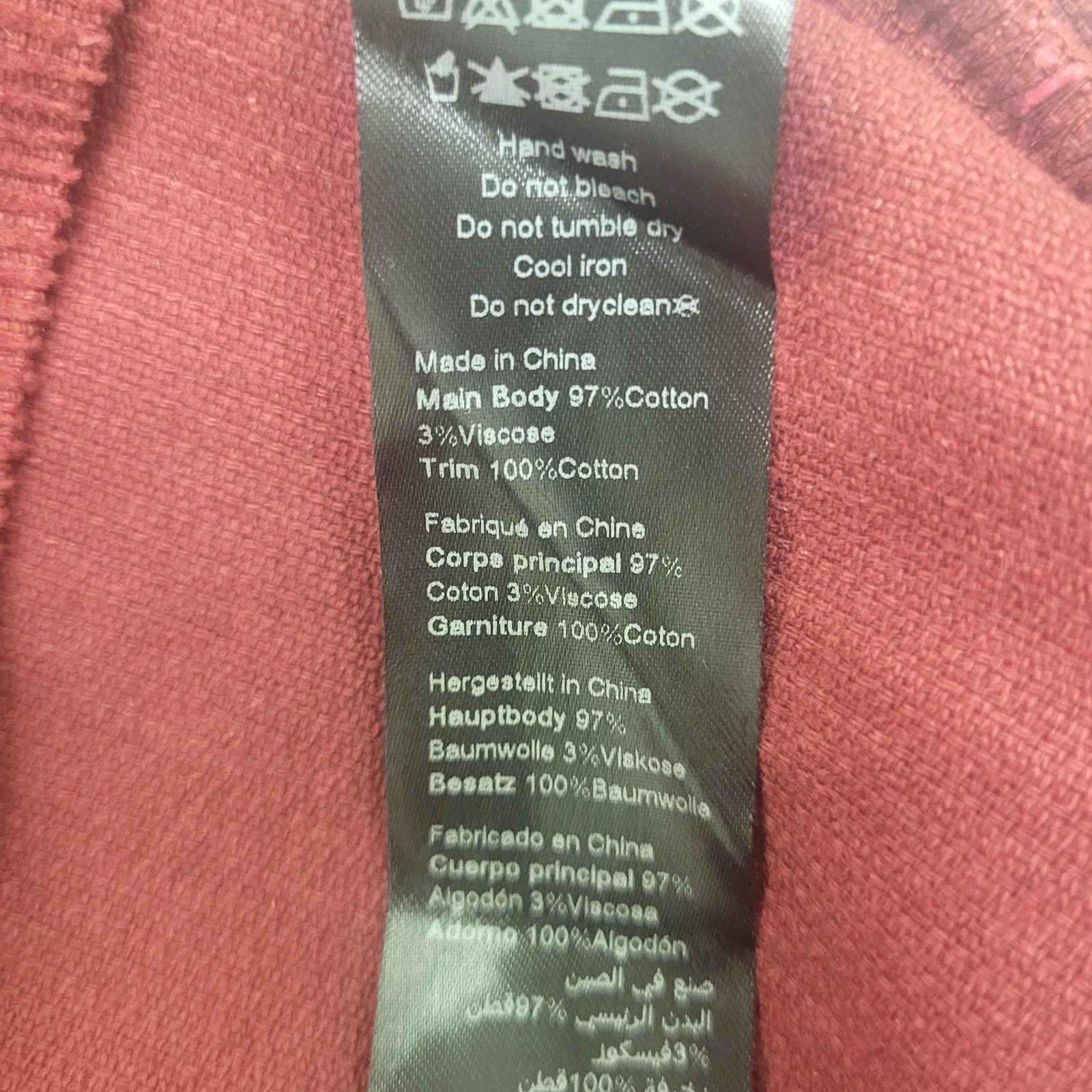 CCX Women’s “Sweet” Strap Button Front Corduroy Dress Color Beet Red Size 16