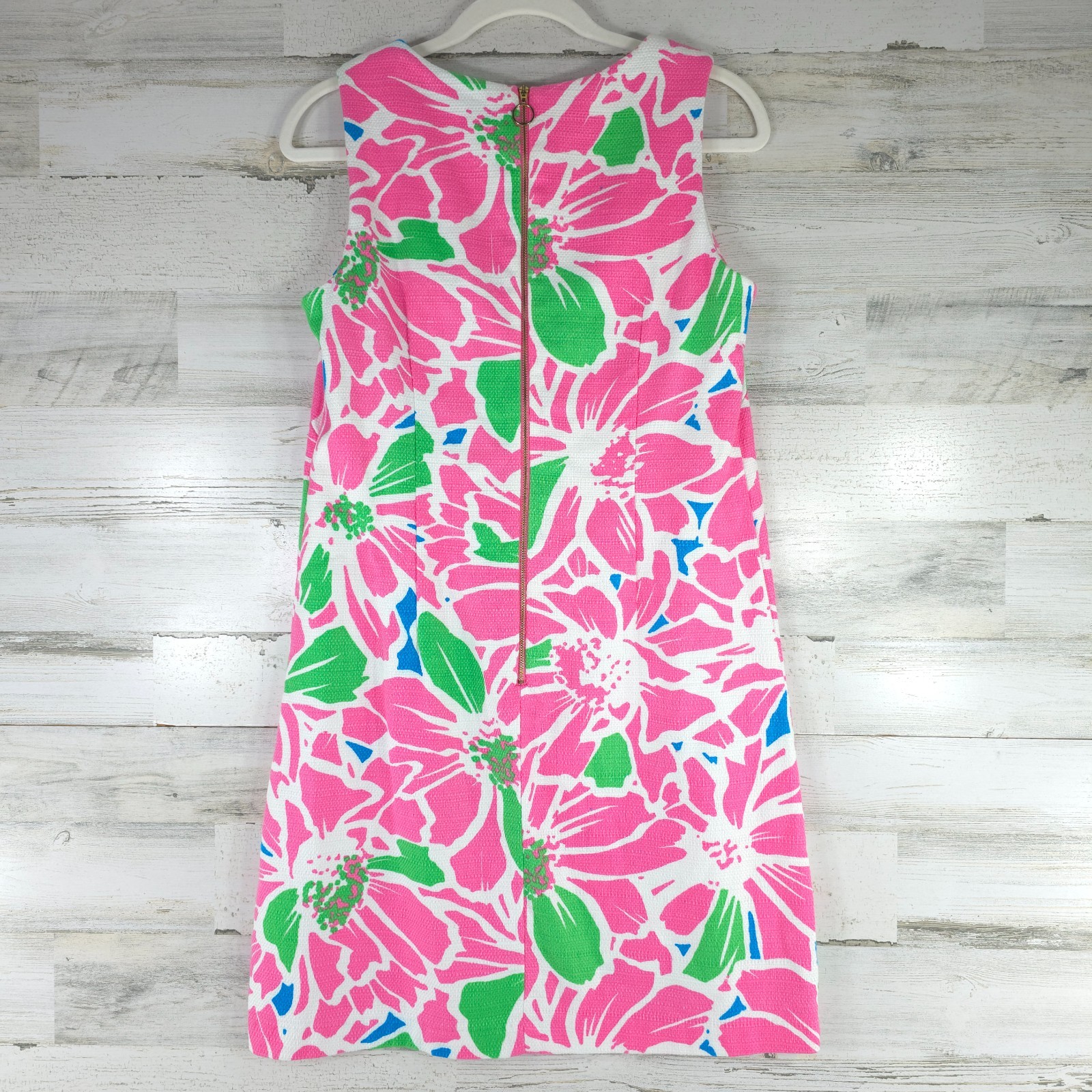 JUST TAYLOR PINK FLORAL PRINT SHIFT MINI DRESS WOMEN’S SIZE 8 SLEEVELESS STRETCH