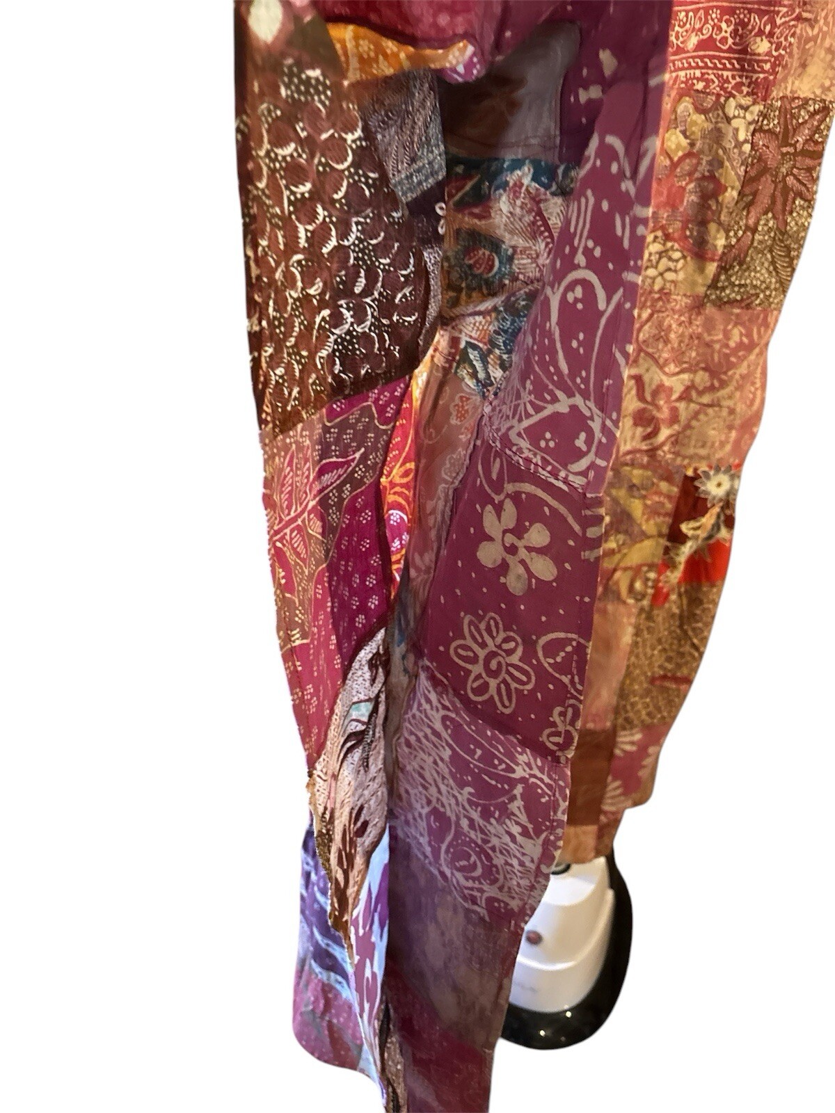 Jaded Gypsy Dress NWT Kantha Patchwork Cold Shoulder Midi Dress MauveTan OSFM