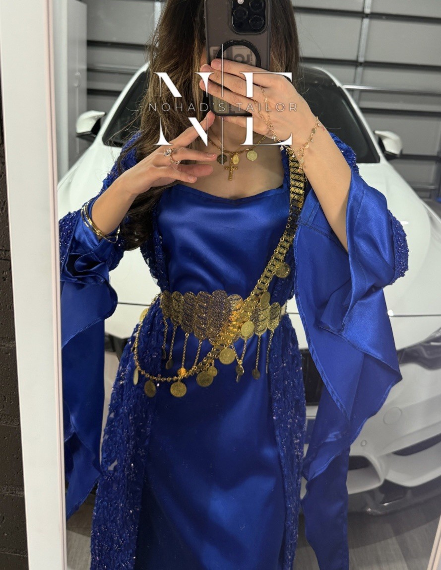 Royal Blue Kurdish Gown (Jilli Kurdi)