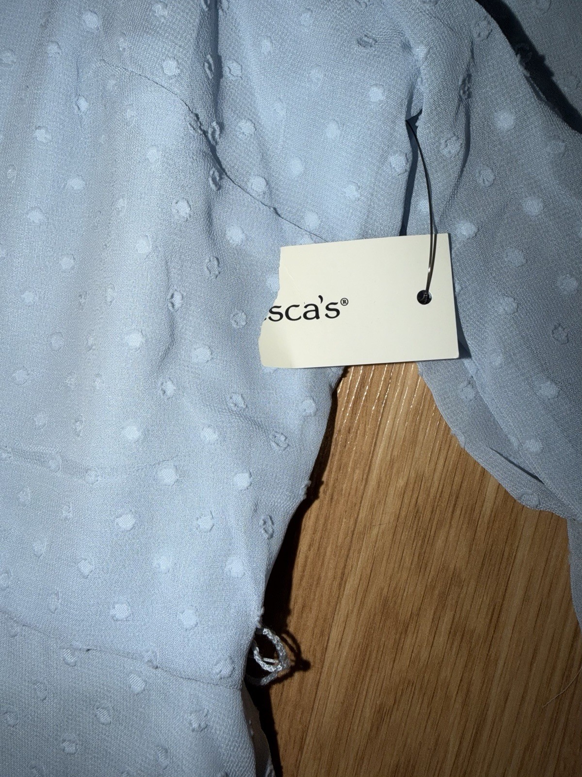 Francesca’s Miami Blue Puff Sleeve Dress Size Medium