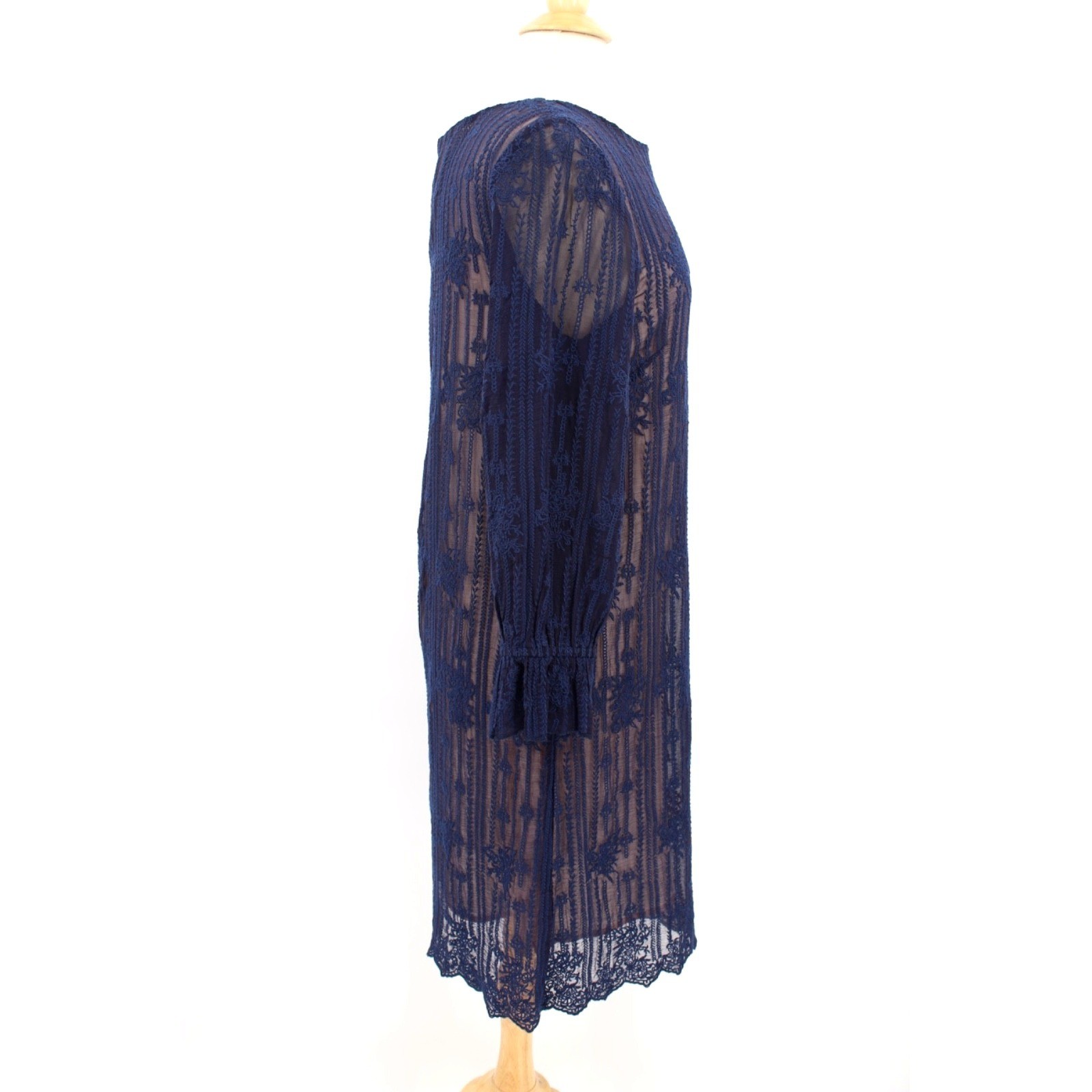 Sundance Catalog Emma Graceful Dress women’s Medium Blue whitchy whimisgoth