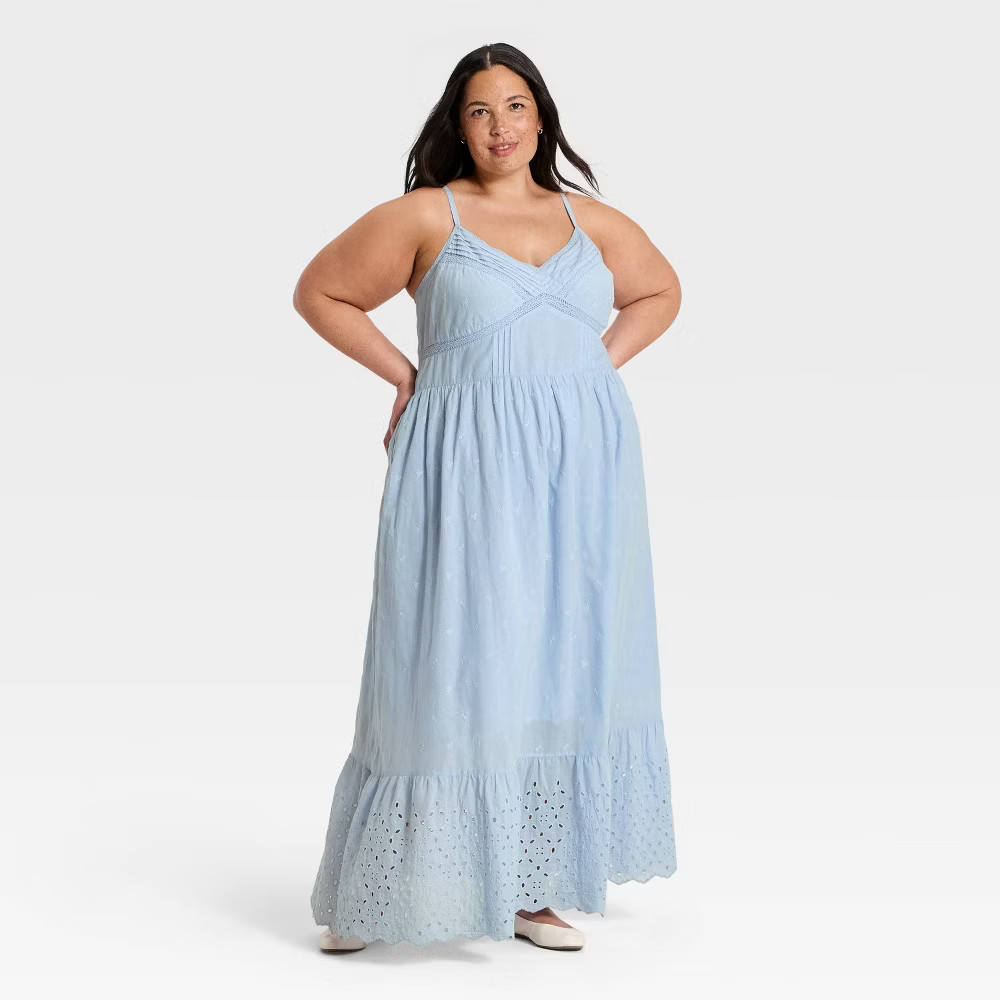 Women Cami Midi Sundress – Universal Thread Light Blue 2X