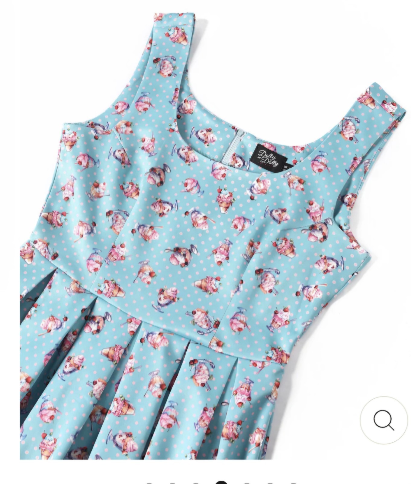 Dolly & Dotty Amanda Sundae Blue Flared Dress UK 18