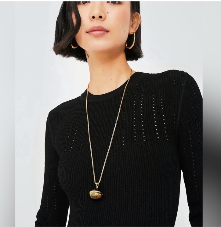 Veronica Beard Black Nami Ribbed Knit Long Sweater Dress Size XS Capsule $498