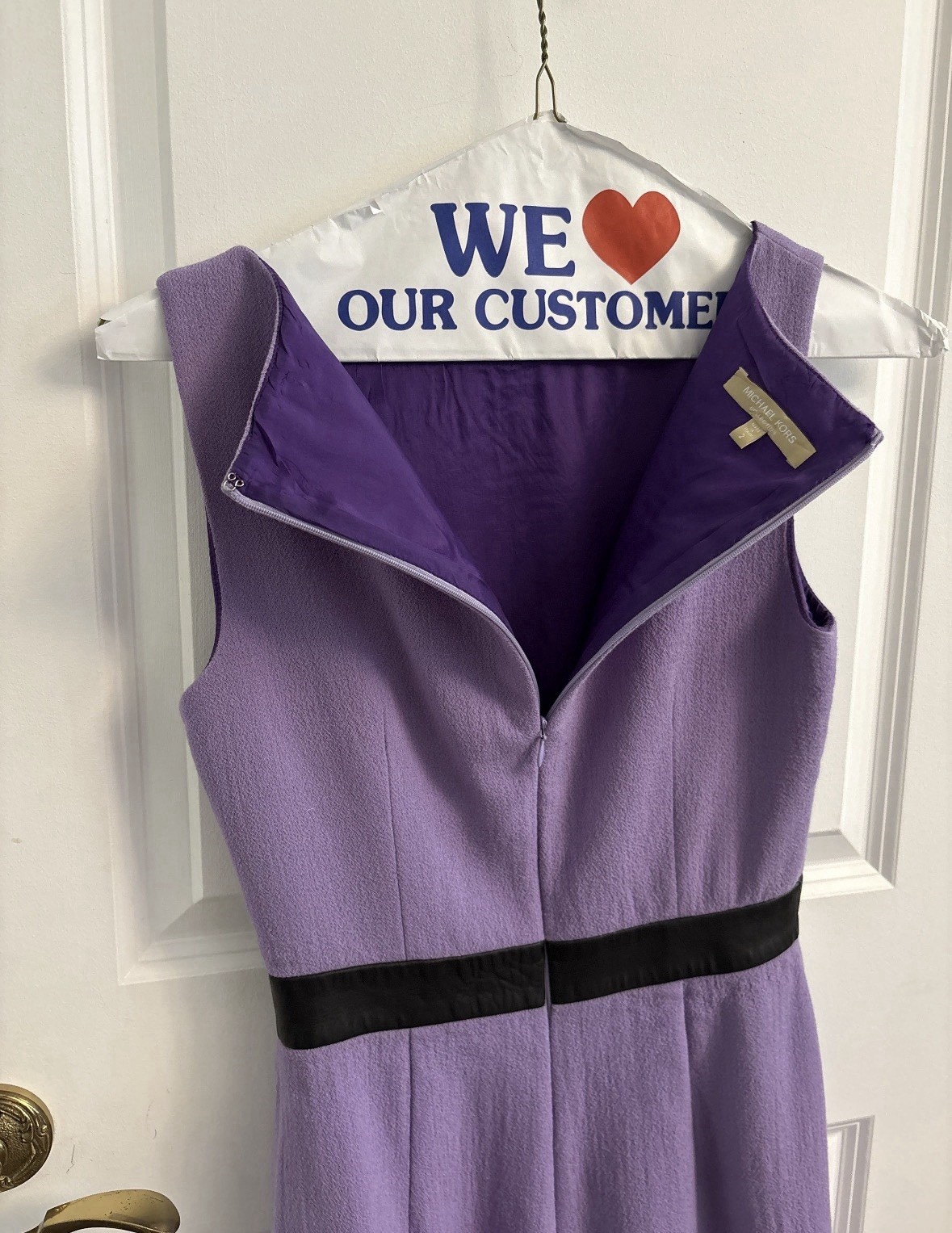 Michael Kors Wool Purple Cocktail Dress, Size 2