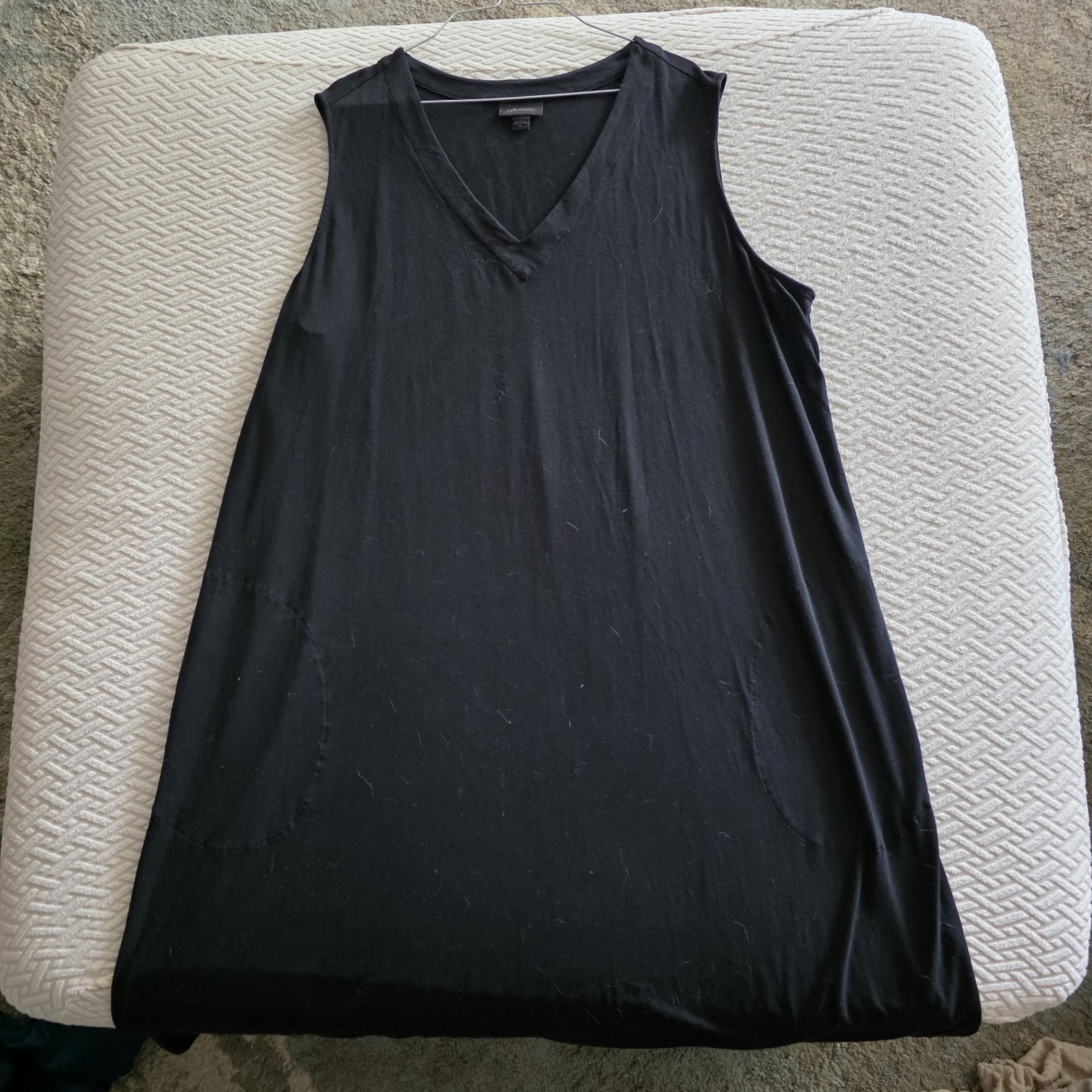 J. Jill Women’s Black Solid Scoop Neck Sleeveless Dress With Pockets XL