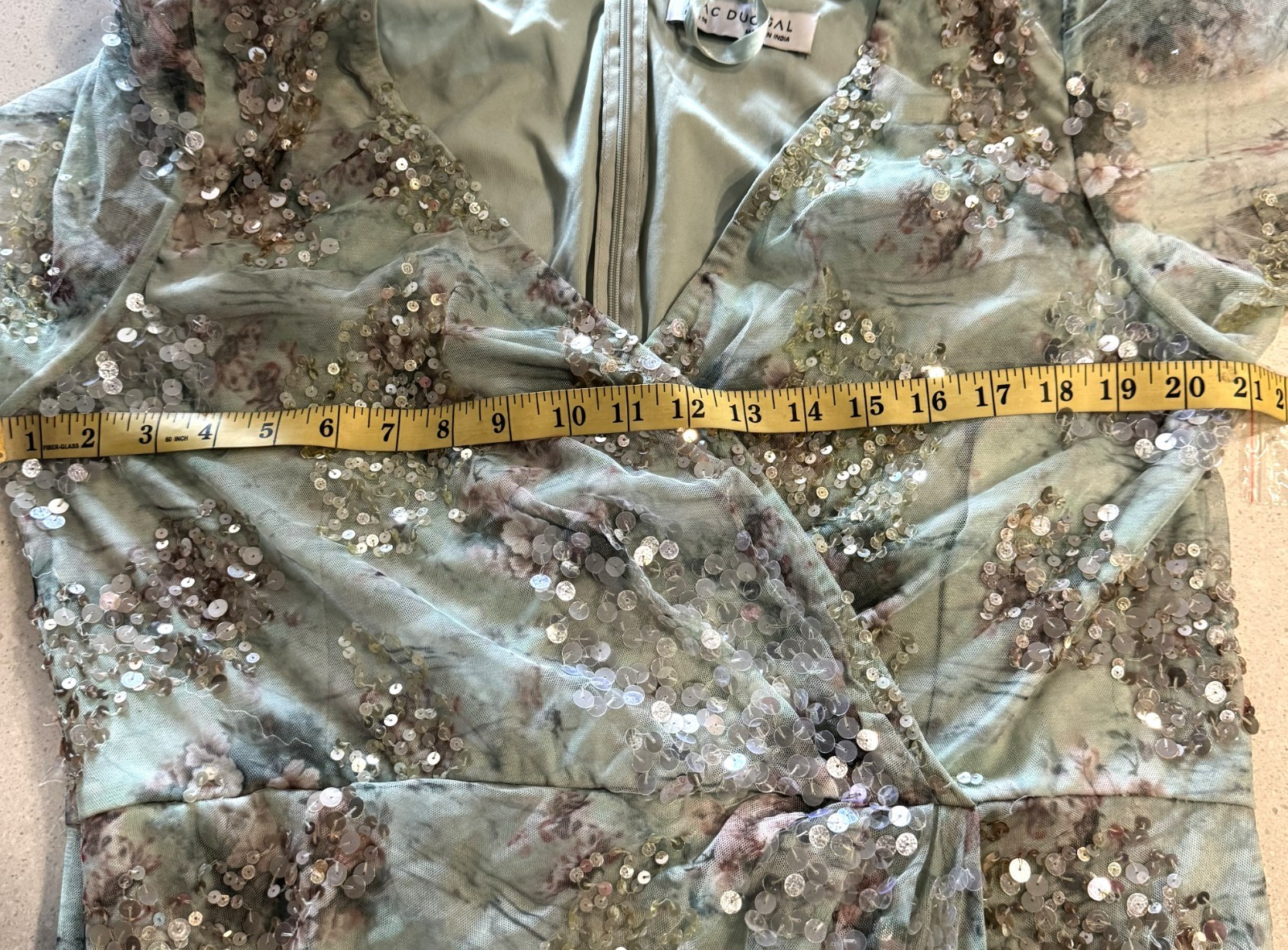 Mac Duggal 93749 Flutter Sleeve Embellished Evening Gown- Size 14 (LK#1187 A)