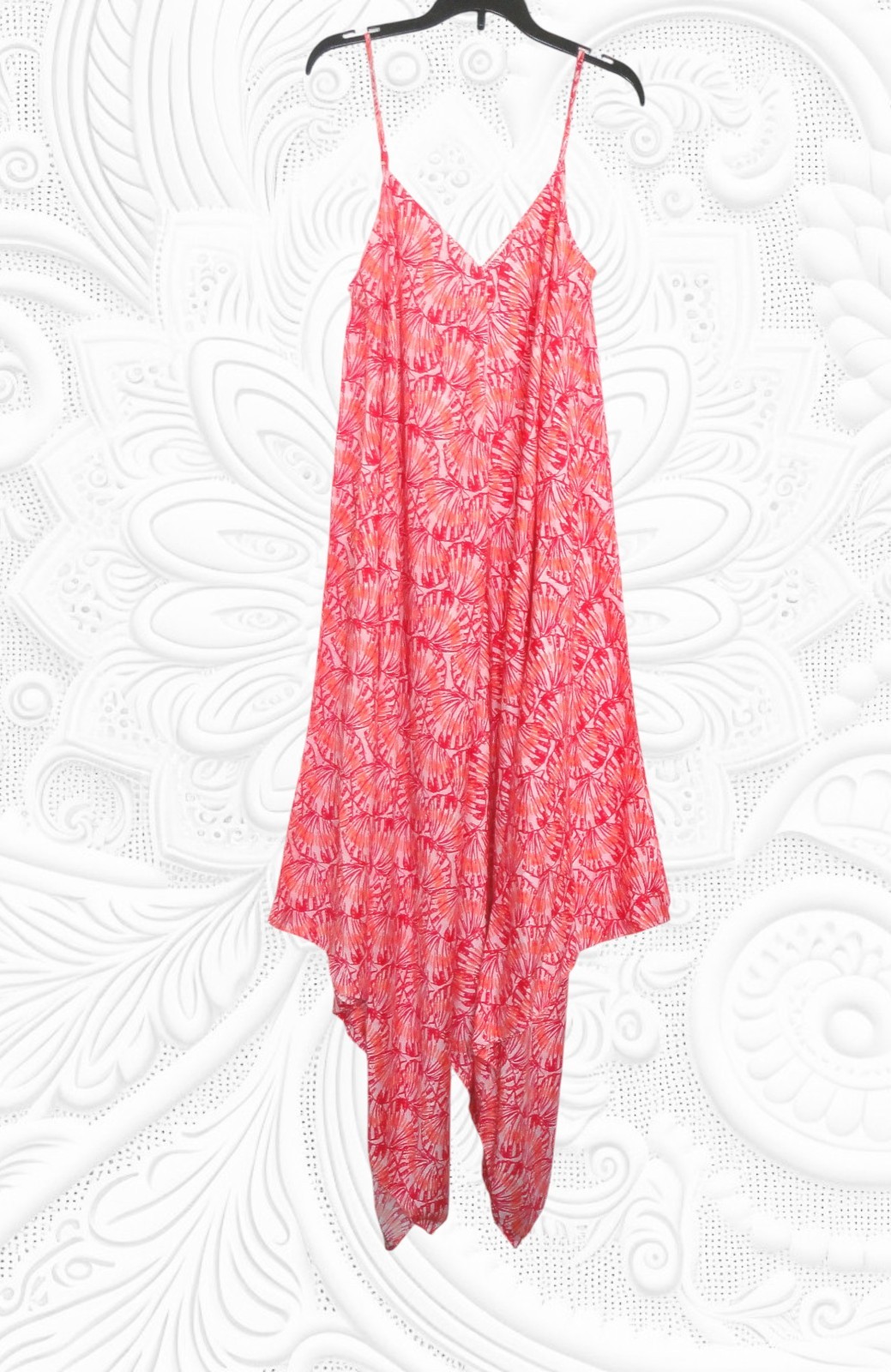 Vineyard Vines Medium Pink Seashell Print Tropical Maxi Dress