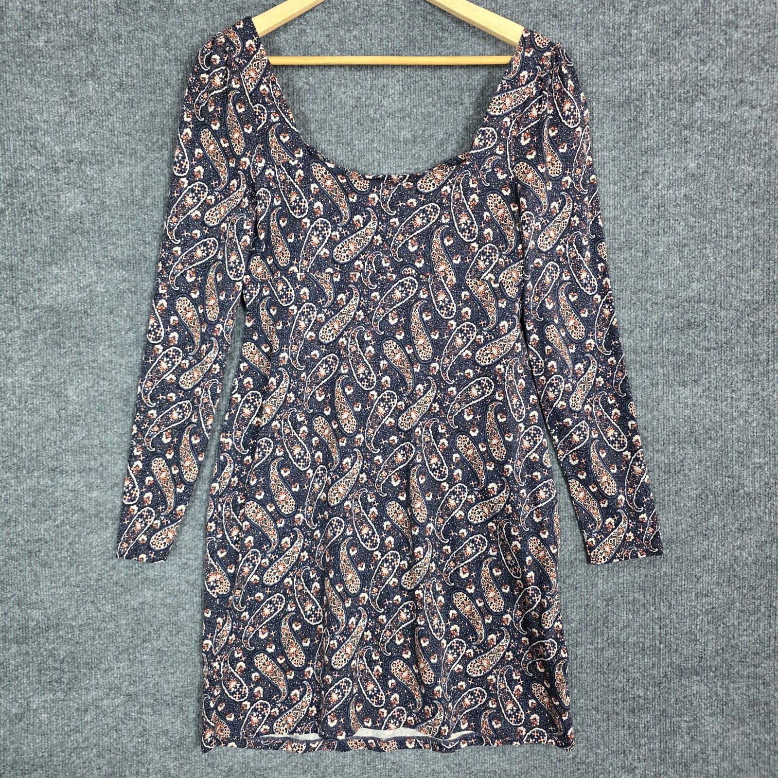 NEW Boden Dress 10 Paisley Sweetheart Jersey Mini Cottagecore Babydoll Navy Blue