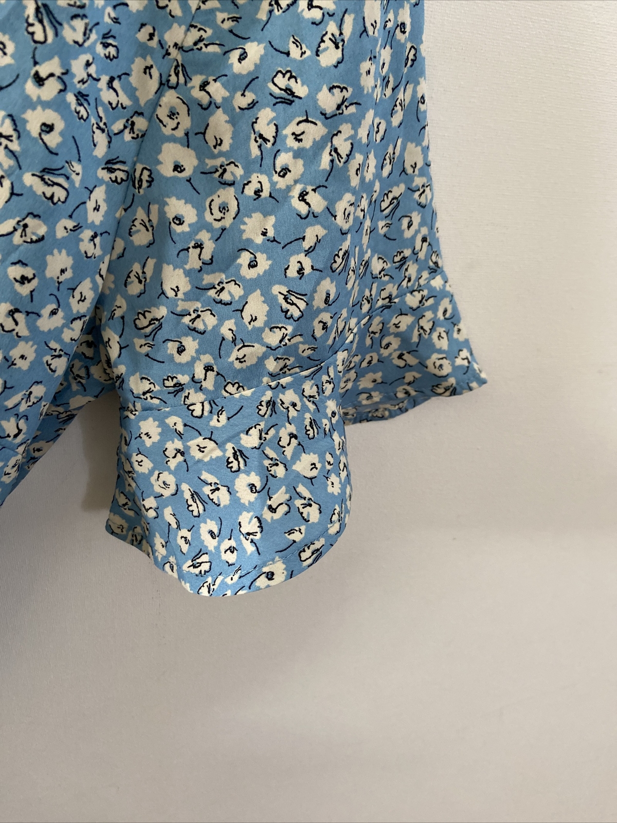 Only Floral floaty Wrap Summer Dress Ruffle Sleeves Size 14 new Tea Dress