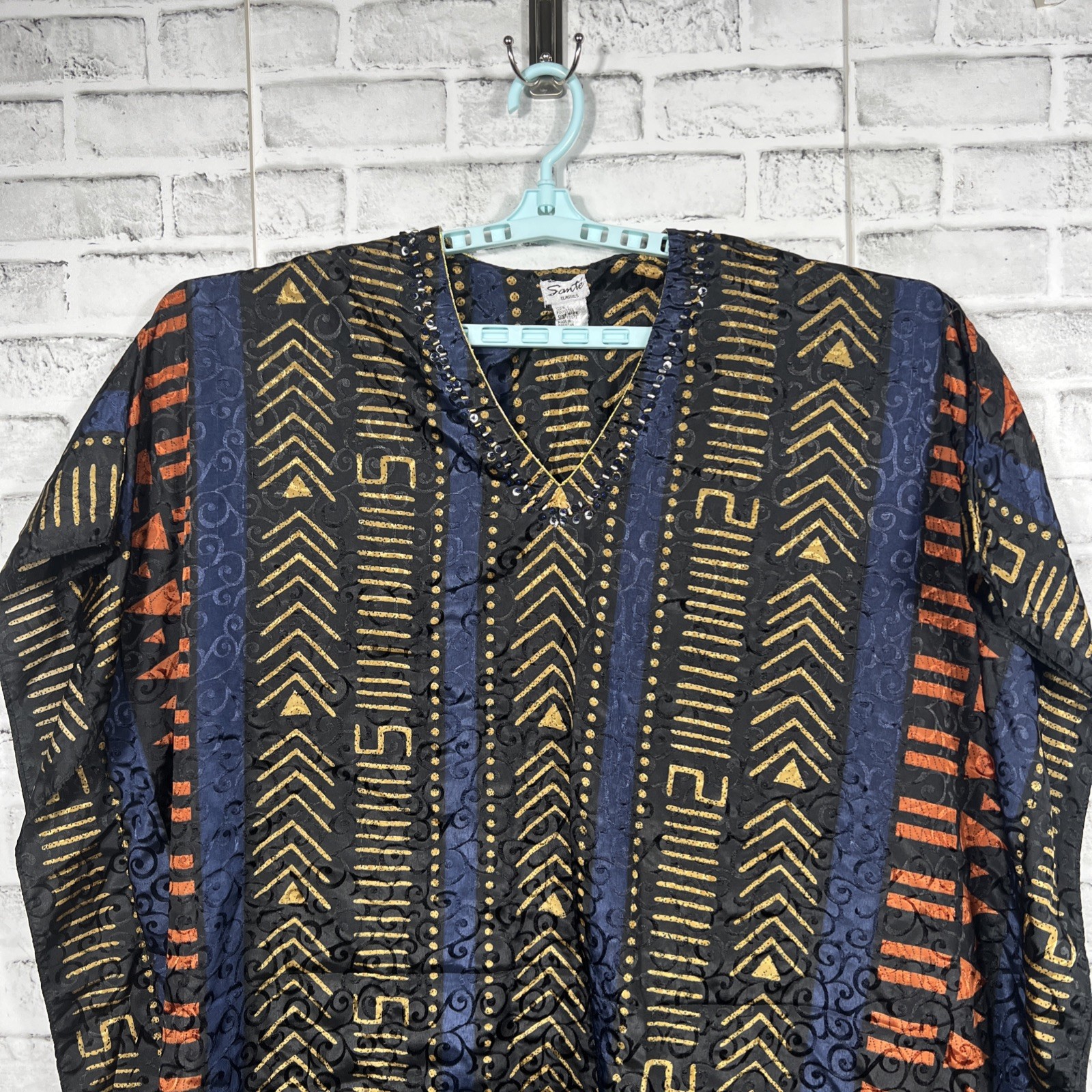 Women’s Sante’ Classics Caftan One Size Multicolor Casual Comfort Mumu