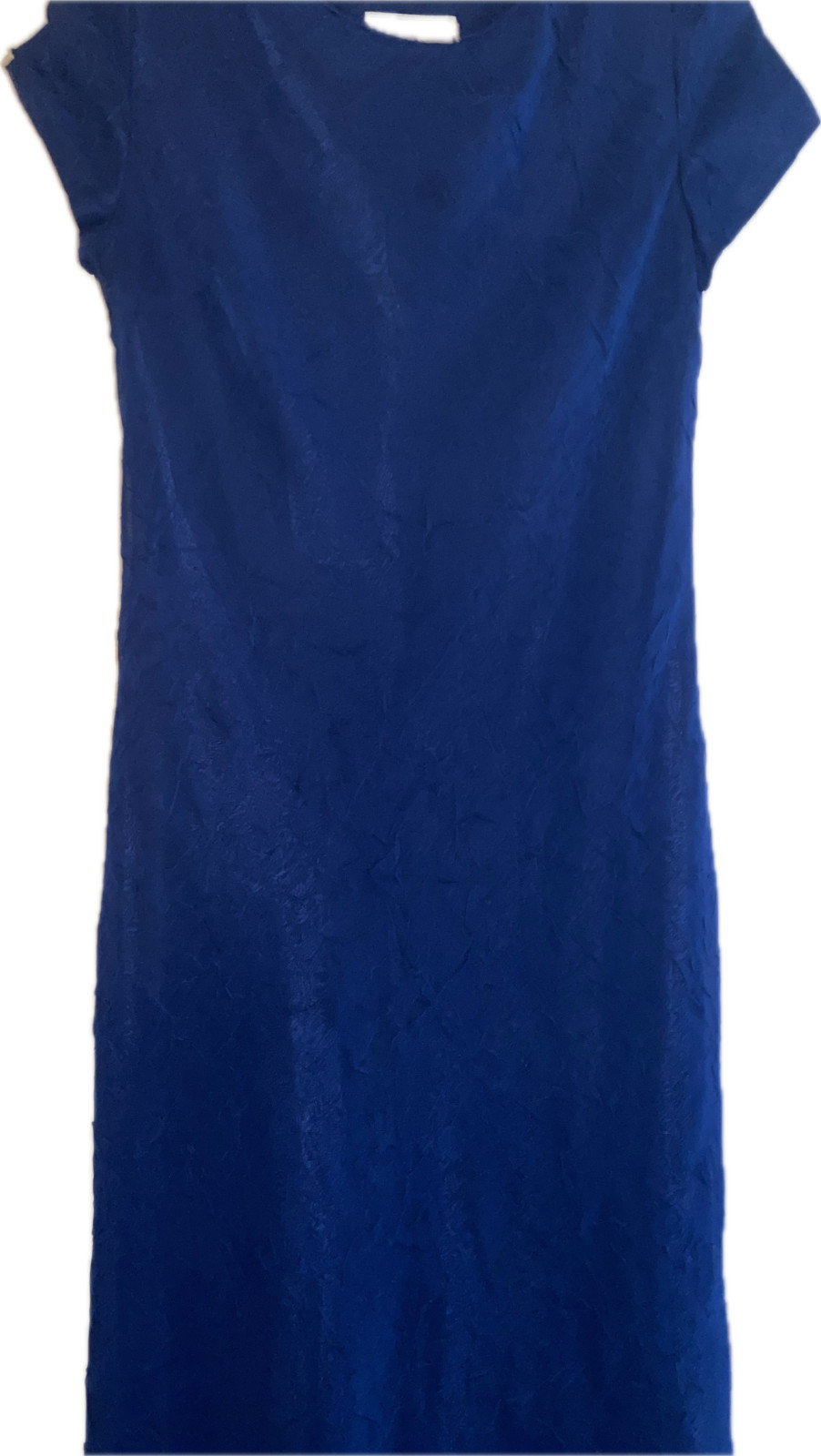 KARIN STEVENS Dress Royal Blue Lined Ruffles Size 8 Whimsical elegant feminine