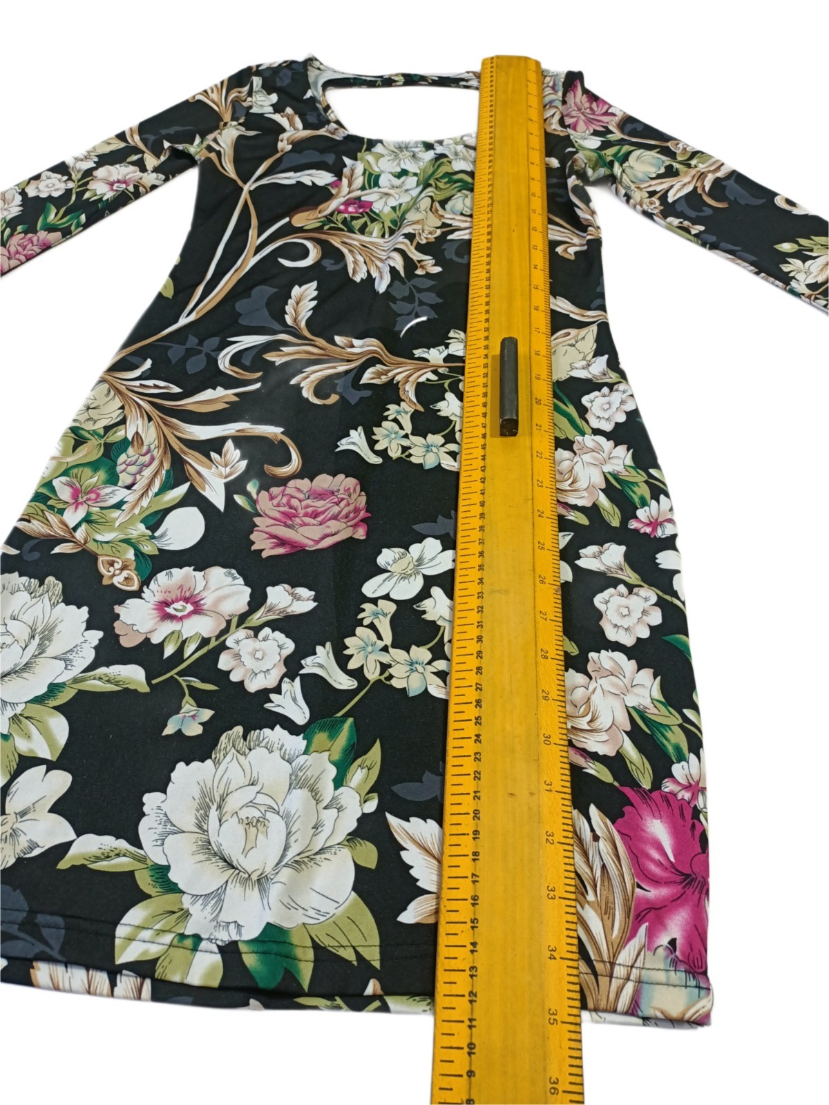 Multi-Color | Medium | Synthetic | Floral Bodycon Dress Cut-Out Back