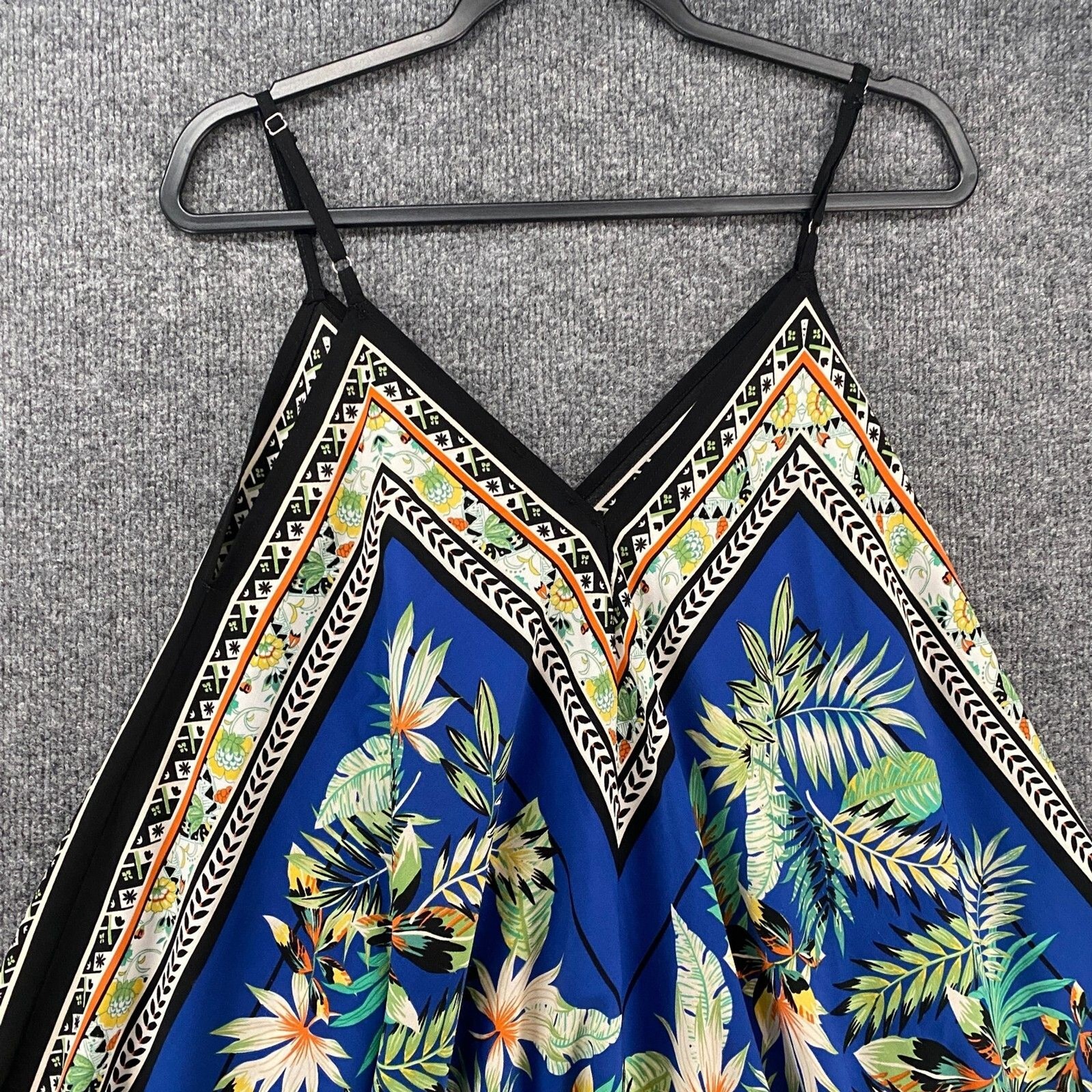 Gigio Dress Womens S Leaf Print Handkerchief Cami Lightweight Boho Vacation