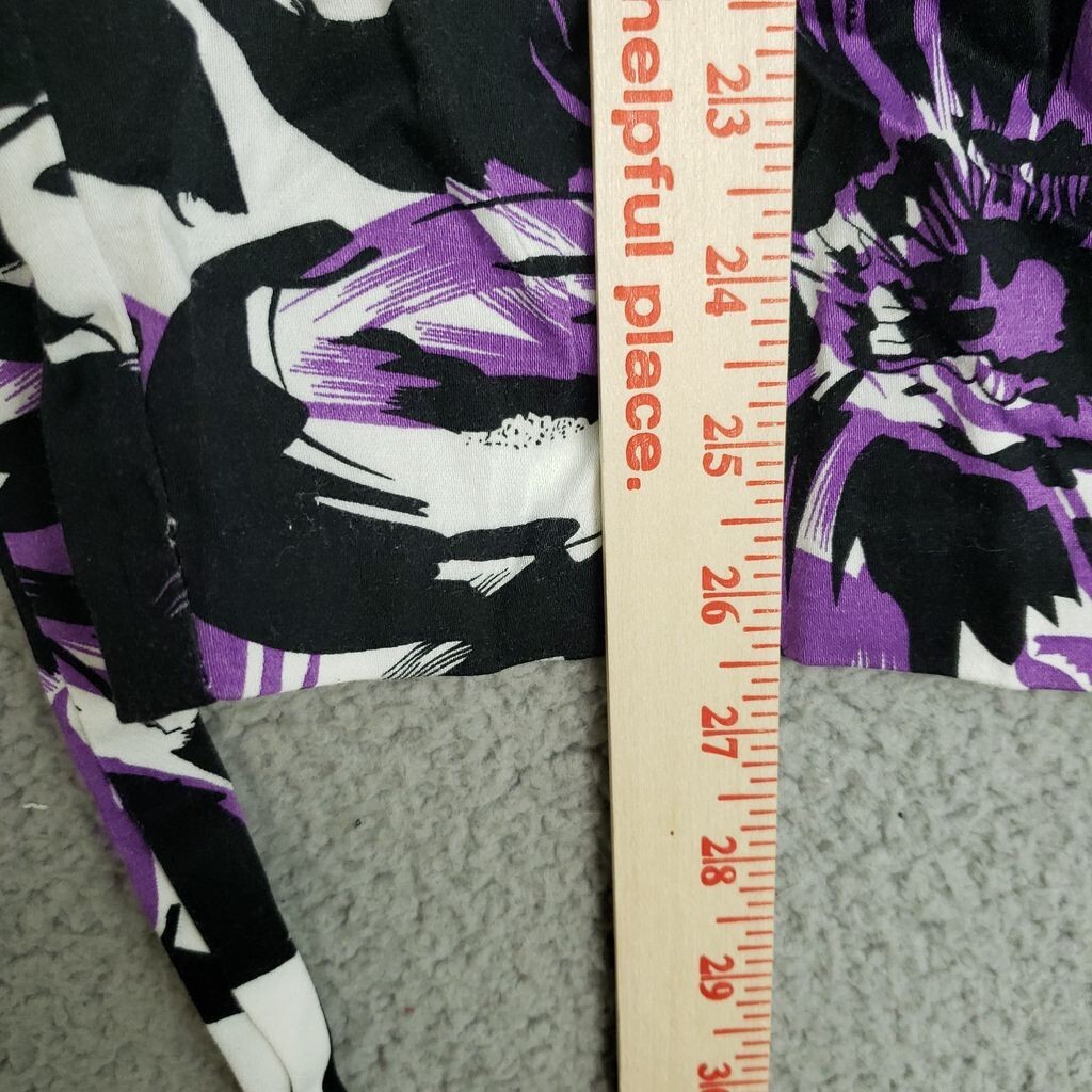 Snap Mini Dress Womens Size 13 Black Purple Lined Cotton Tie Waist Sweetheart