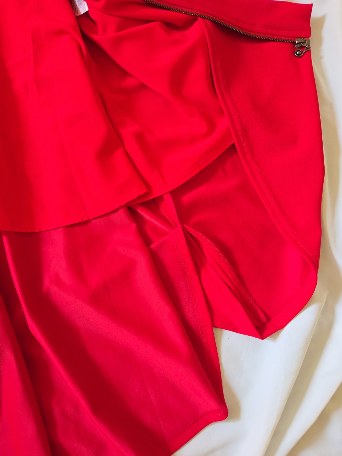 Samuel Dong Small Coat Dress Red High Low