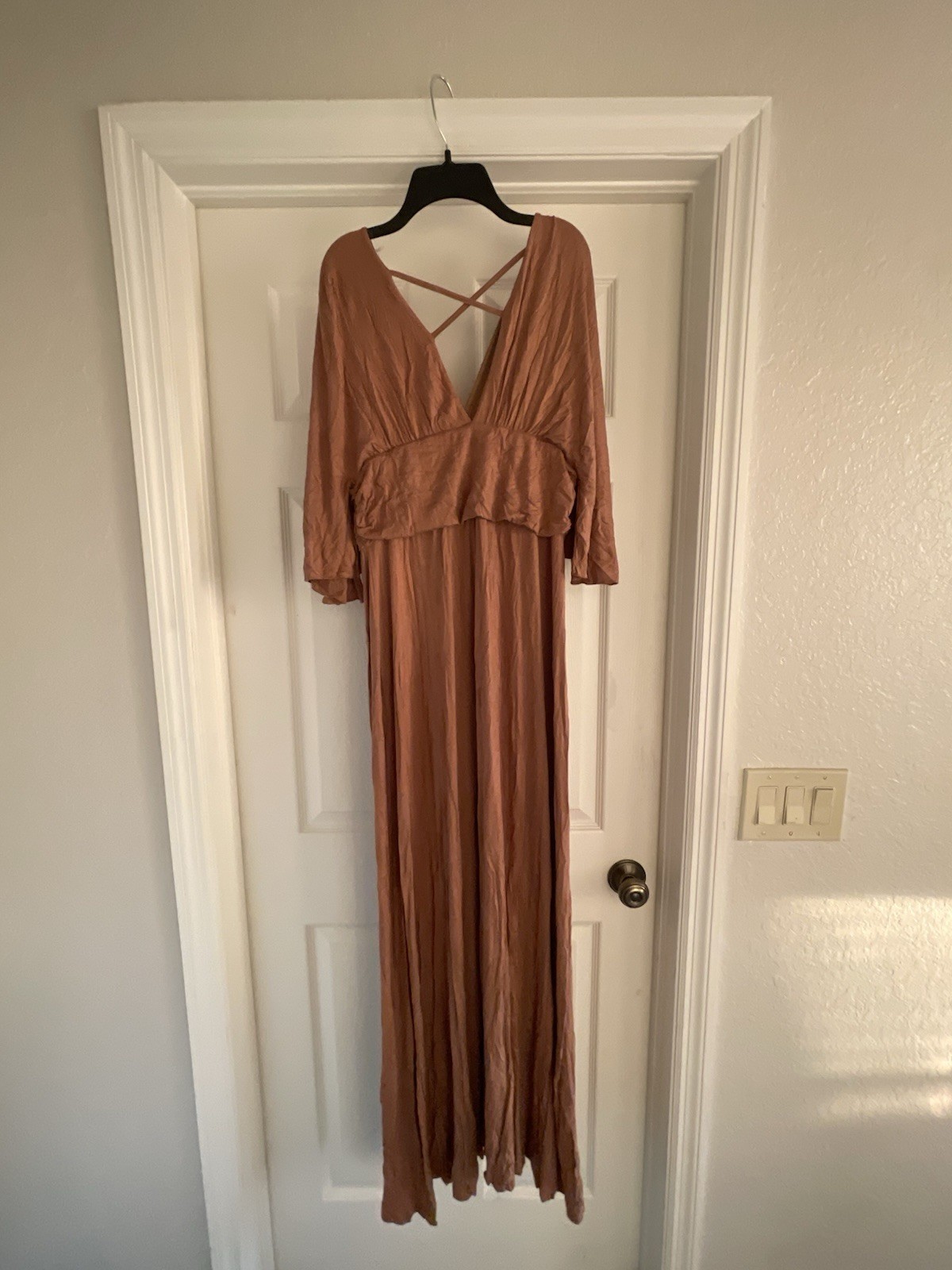 Brown Tan Long Maxi Dress NWT Size XL
