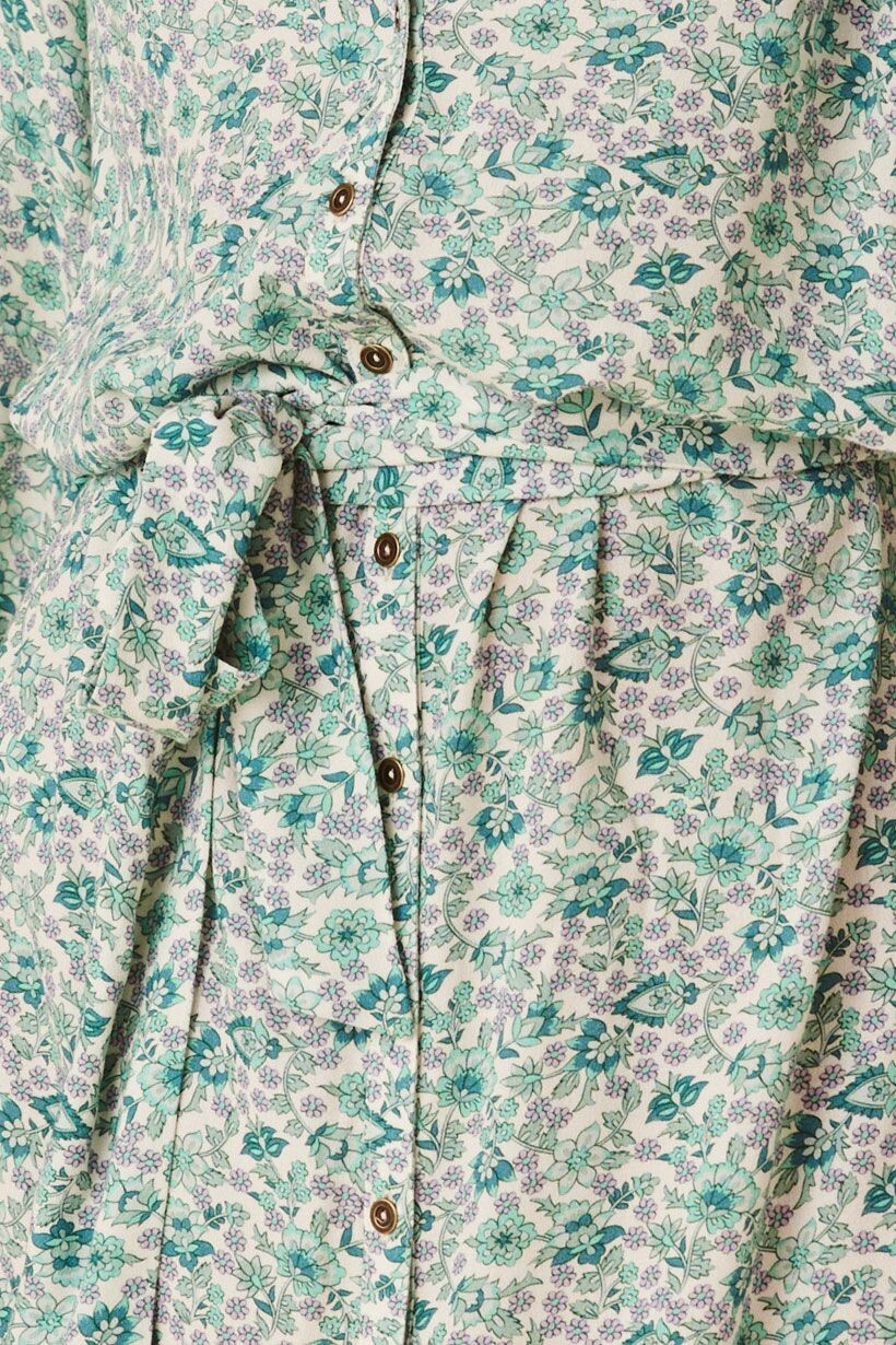 Spell & The Gypsy ~ Sienna Tunic Jade Mini Dress + Waist Tie XXL 14 16 18